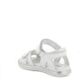 Sandali in pelle da bambina bianco-argento Sandali in pelle da bambina bianco-argento