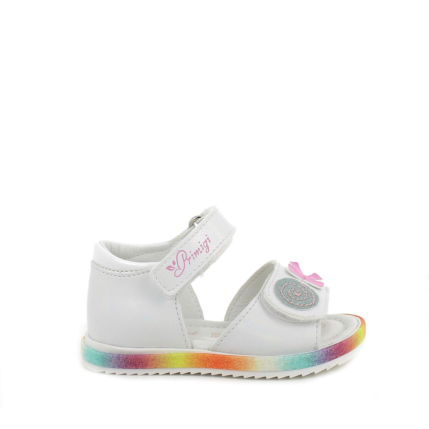 SANDALE  MAEDCHEN   WEISS IRISIEREND