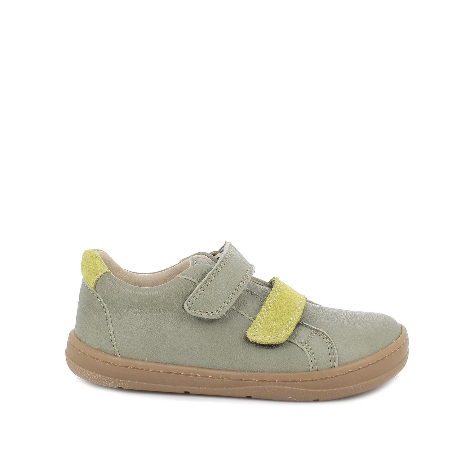 Sneakers in pelle da bambino verde salvia