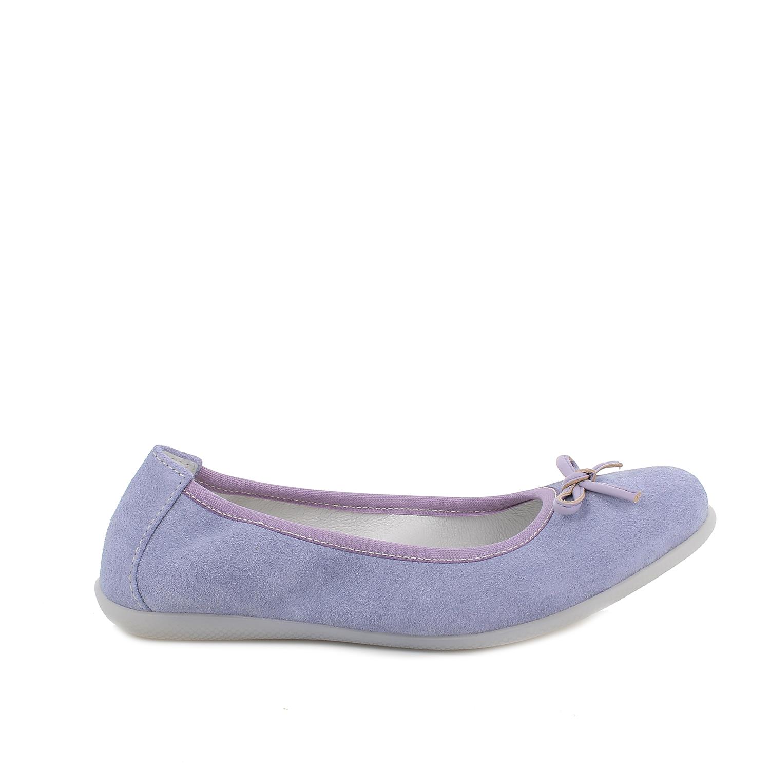 Ballerine in pelle da bambina indaco