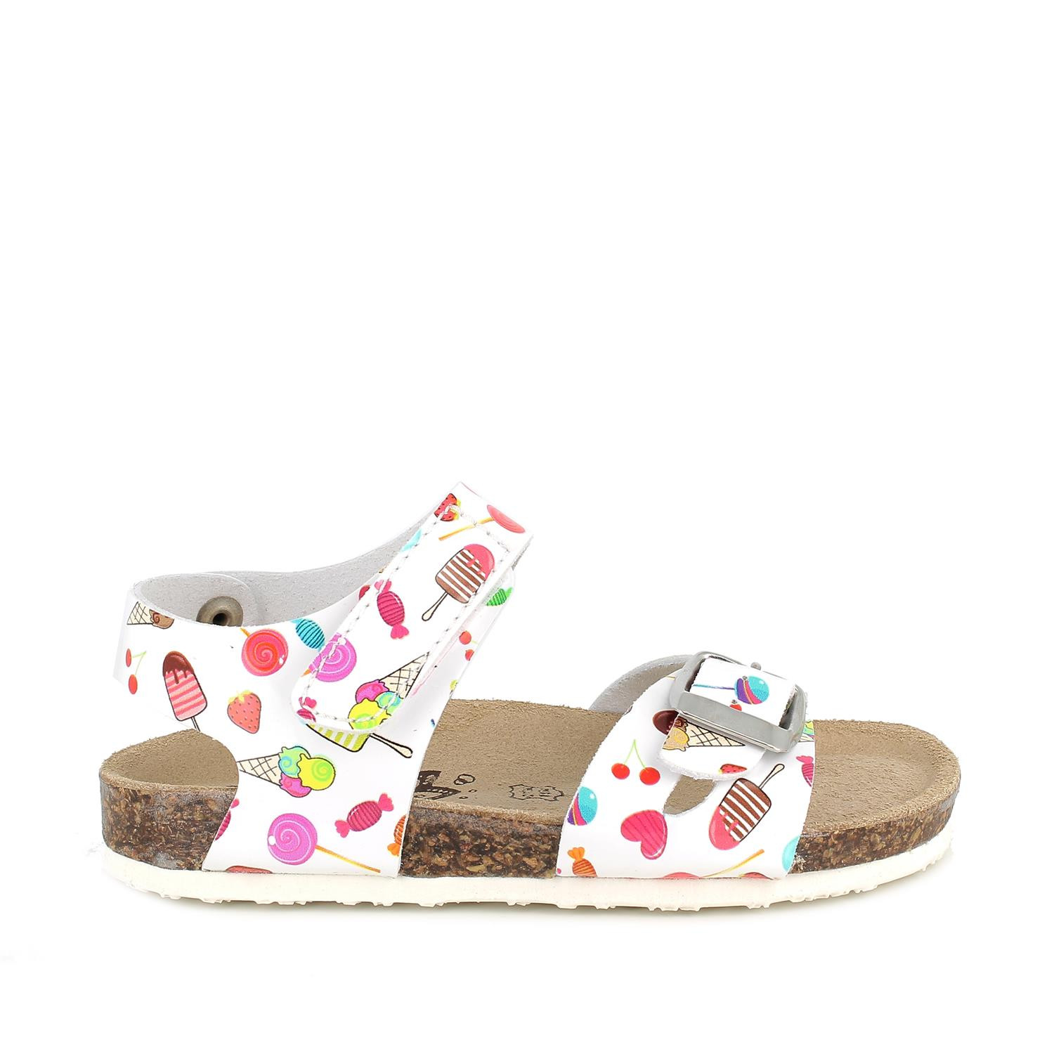 Sandali da bambina bianco multicolor