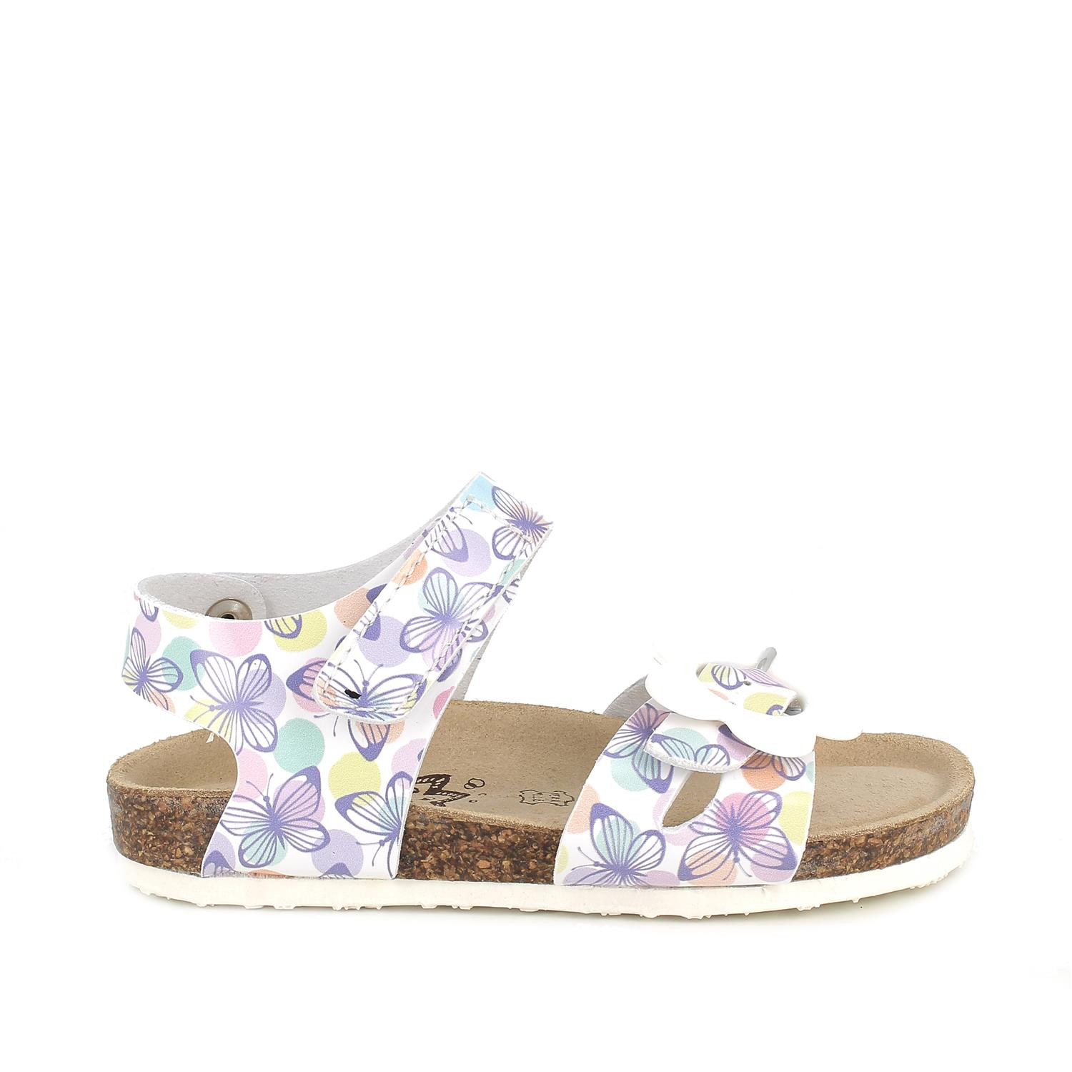 SANDALE  MAEDCHEN    WEISS-LILA