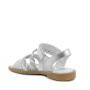 sandale en cuir  fille  argent sandale en cuir  fille  argent