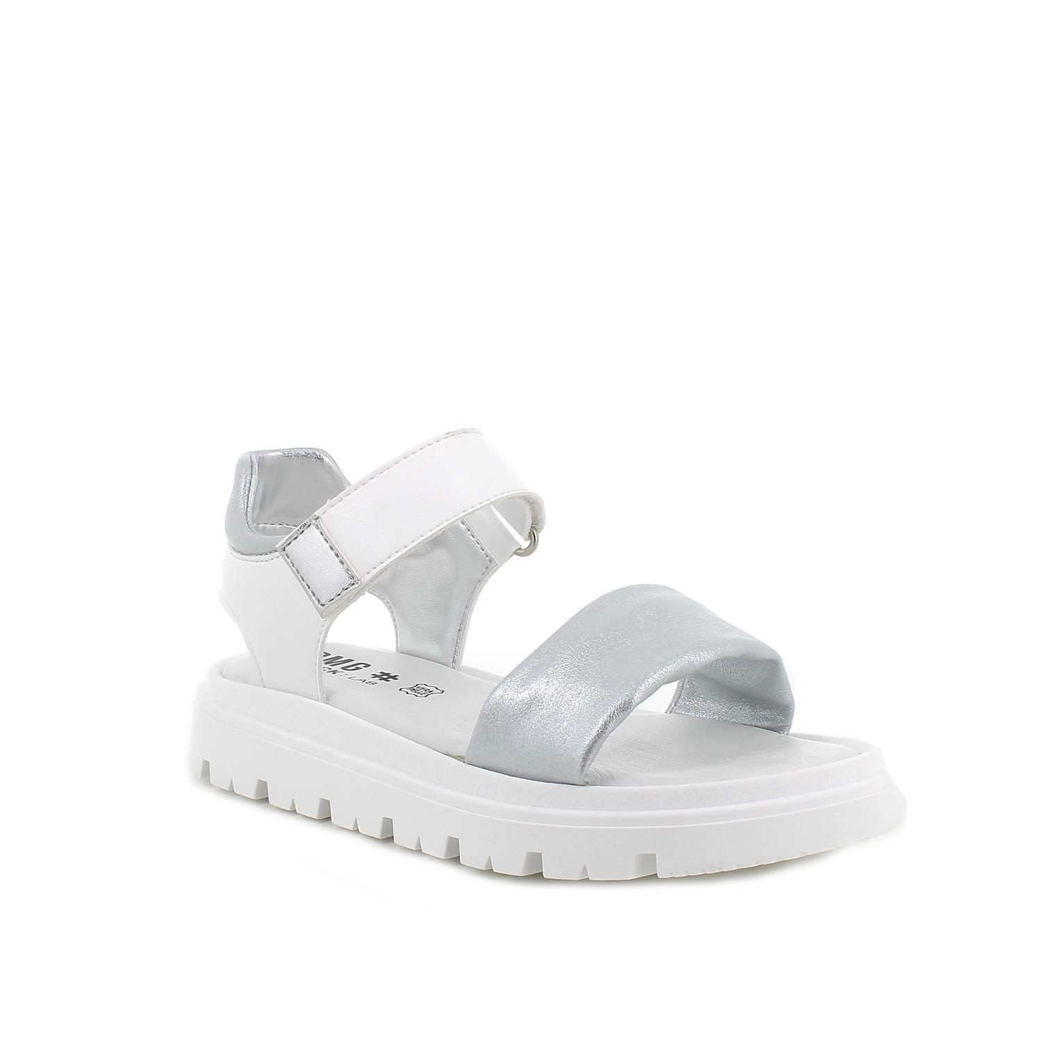 Sandali da bambina bianco-argento