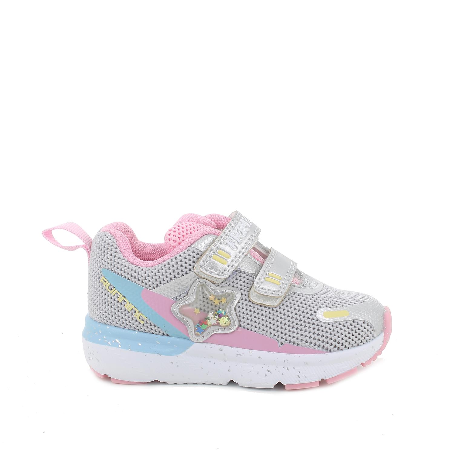 Sneakers da bambina perla-argento