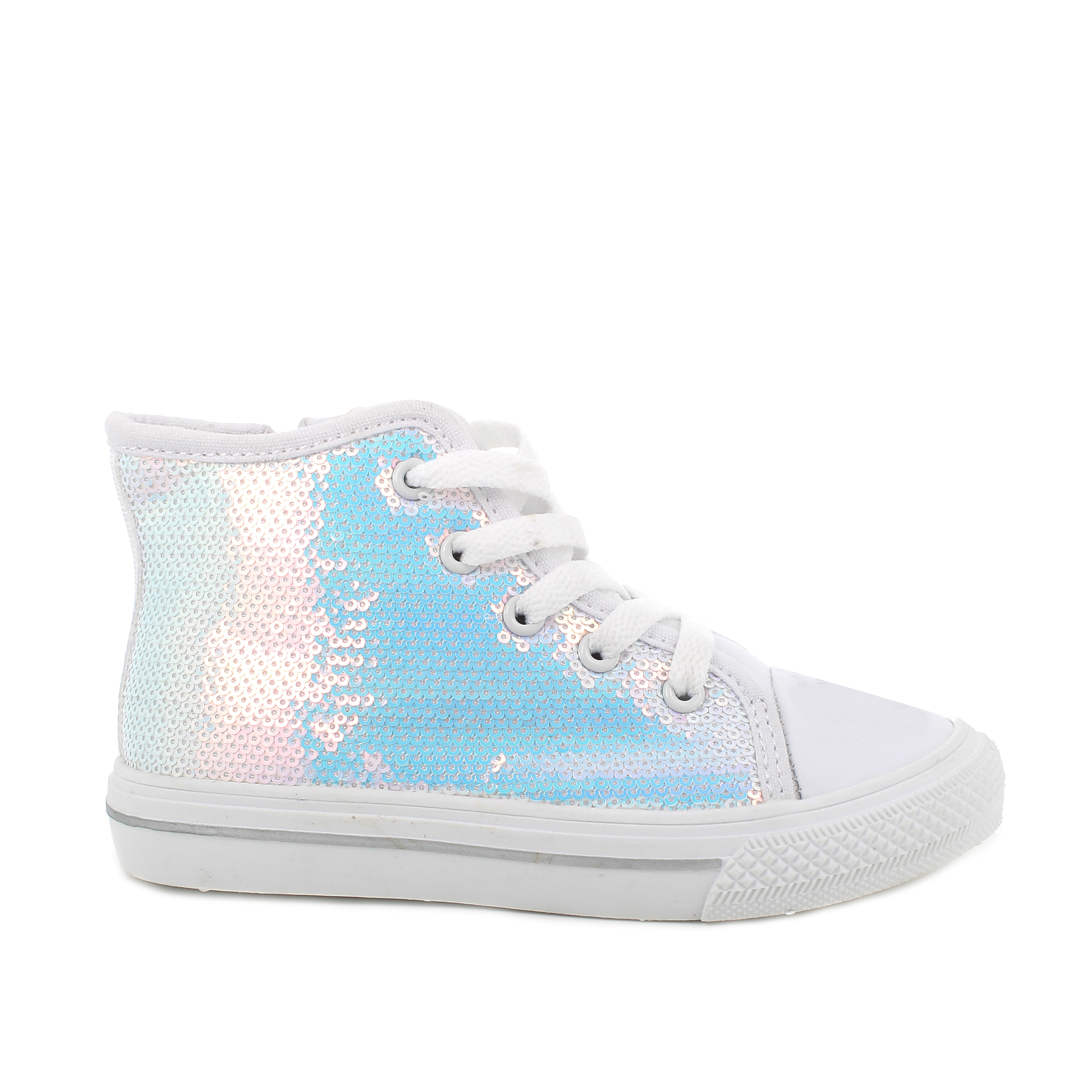 Sneakers da bambina bianco iridescente