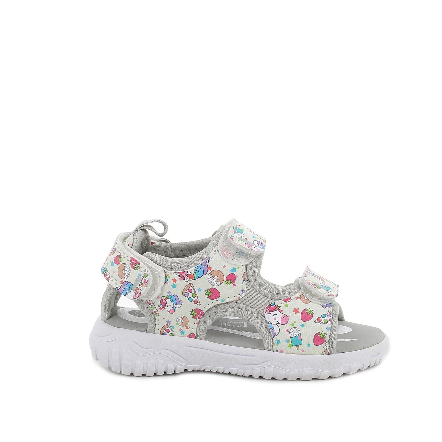 Sandali da bambina bianco multicolor