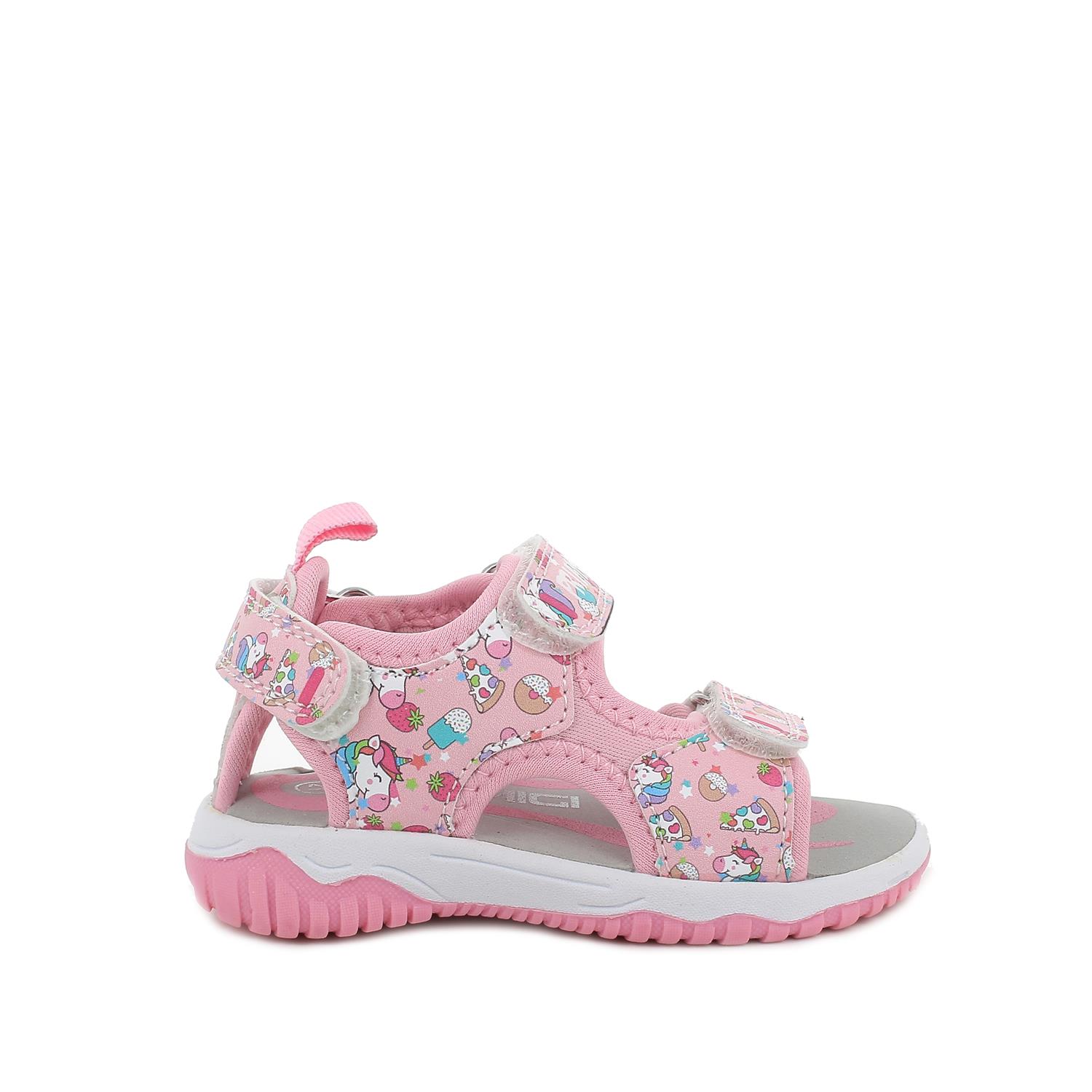 Sandali da bambina rosa multicolor