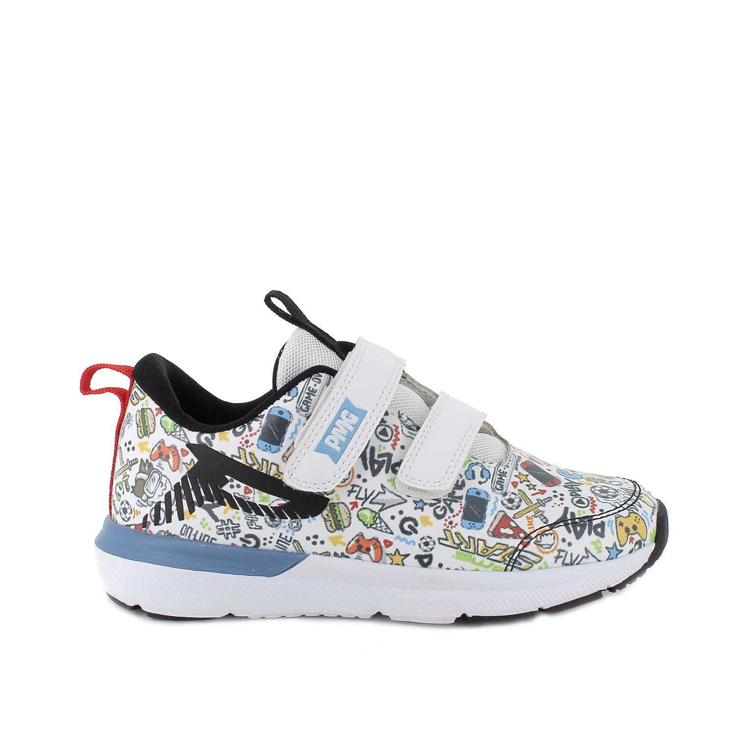 Sneakers da bambino bianco multicolor