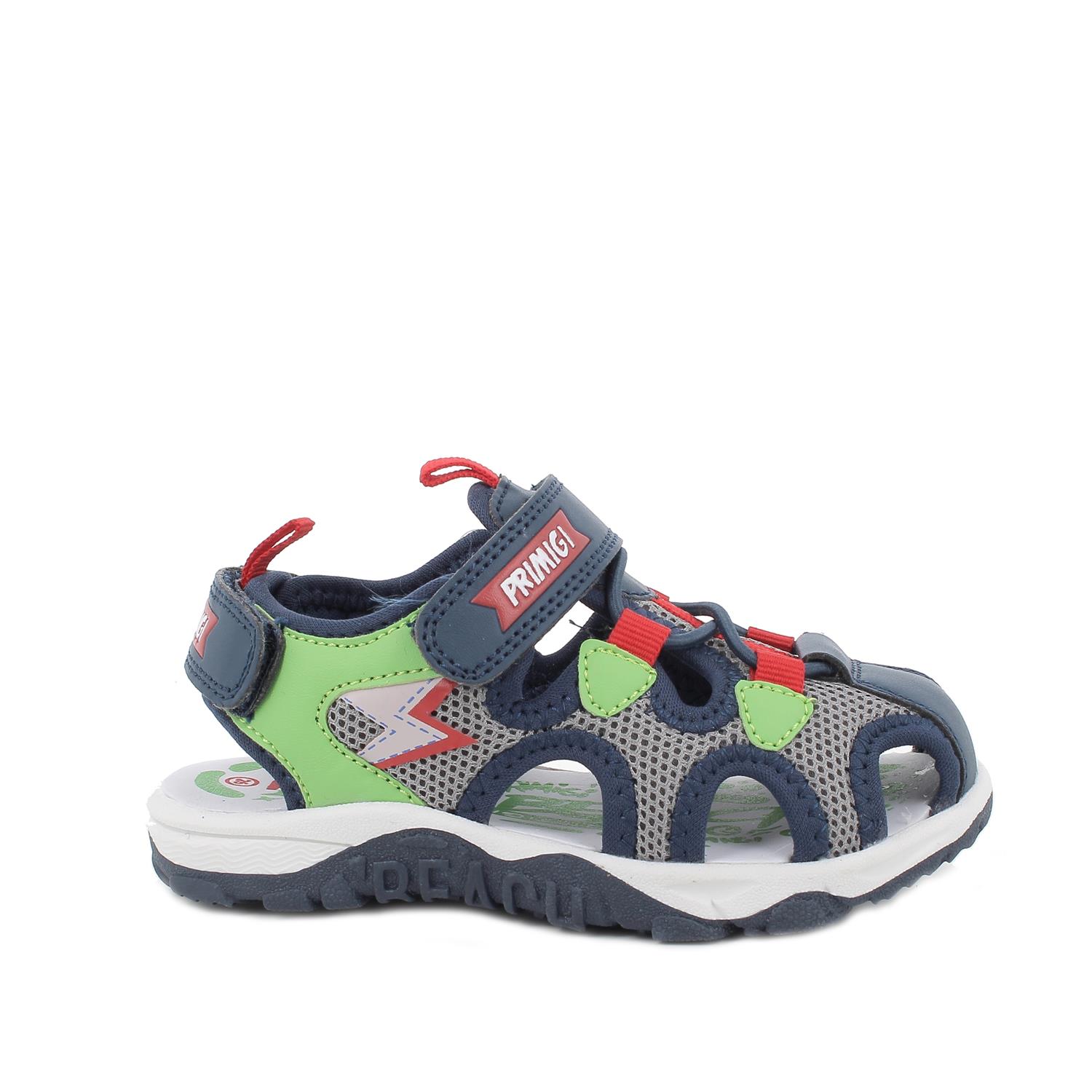 SANDALE  JUNGEN    GRAU-NAVY-GRUEN FLUO