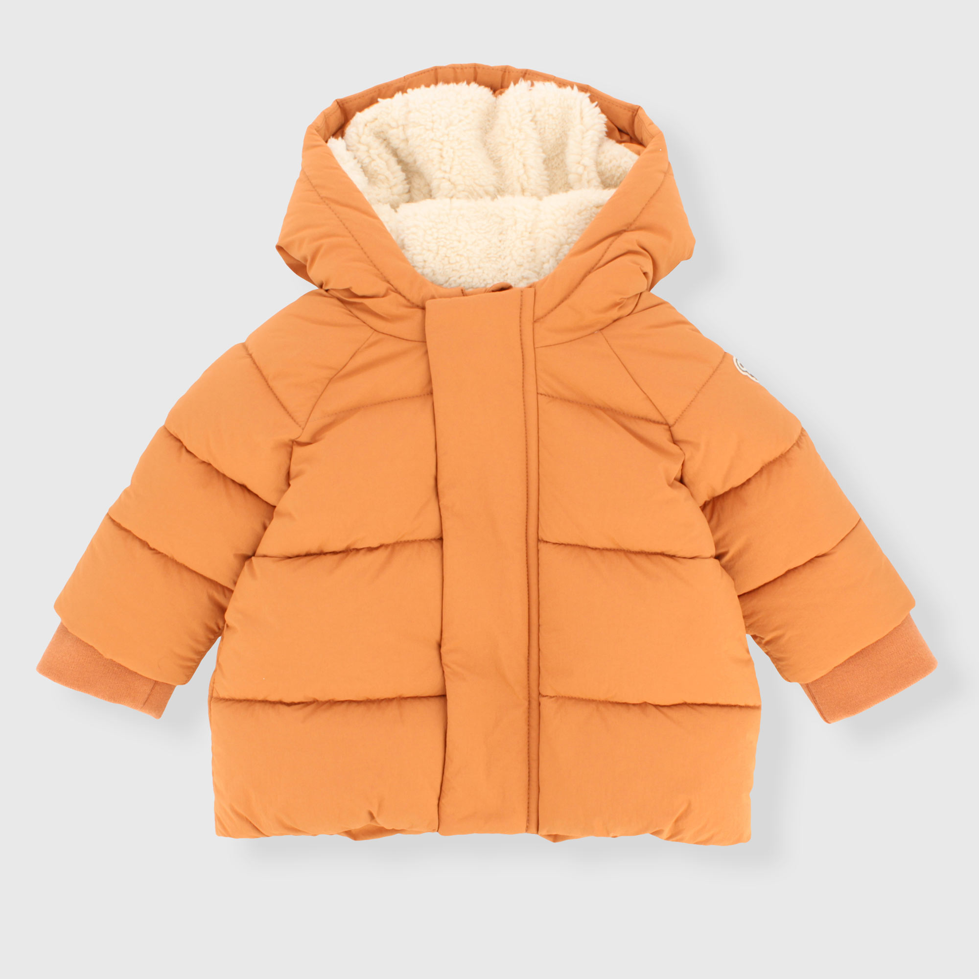 Giubbino con cappuccio da neonato, BEIGE