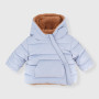 Cazadora con capucha de recién nacido, azul Cazadora con capucha de recién nacido, azul