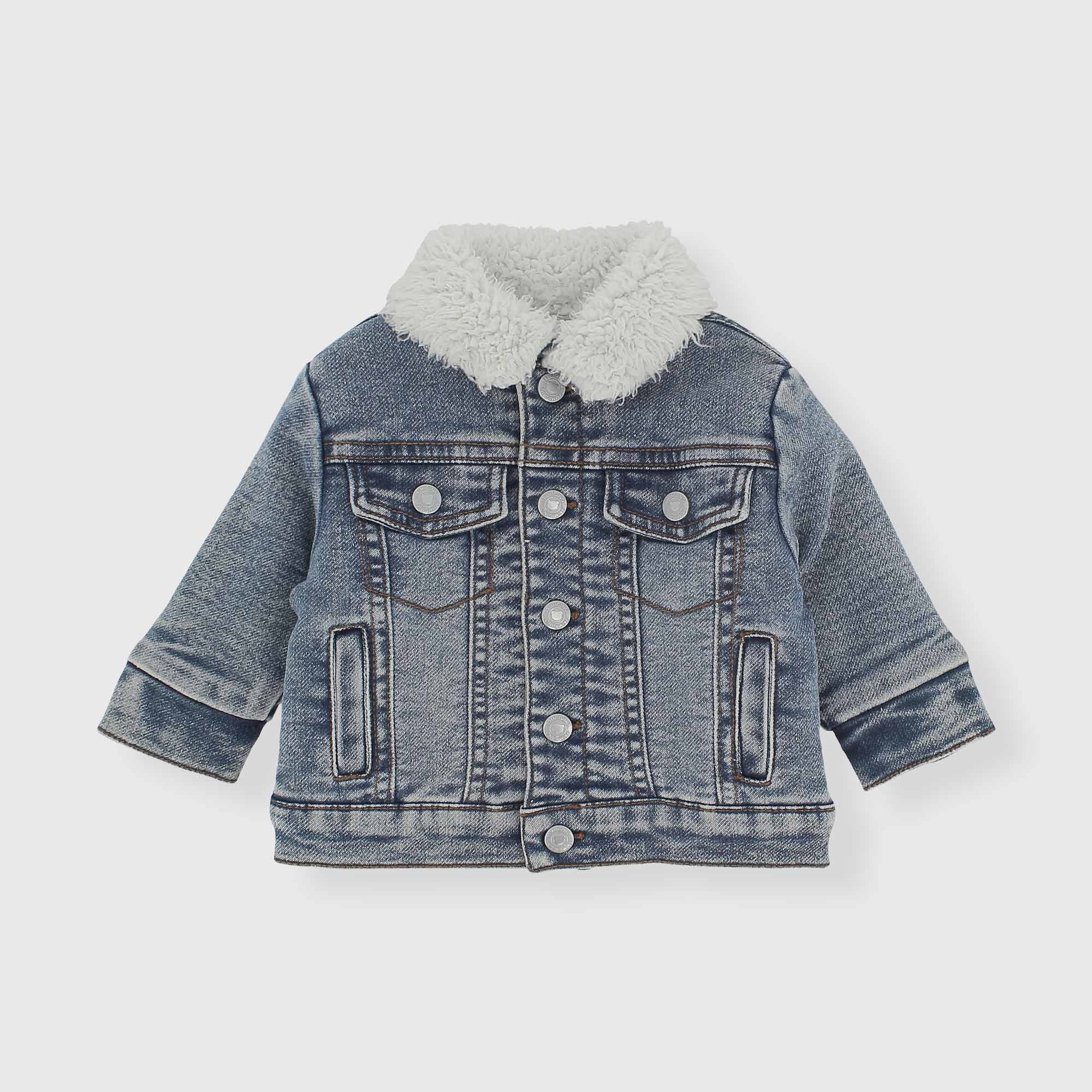 Giubbino in jeans da neonato, BLU