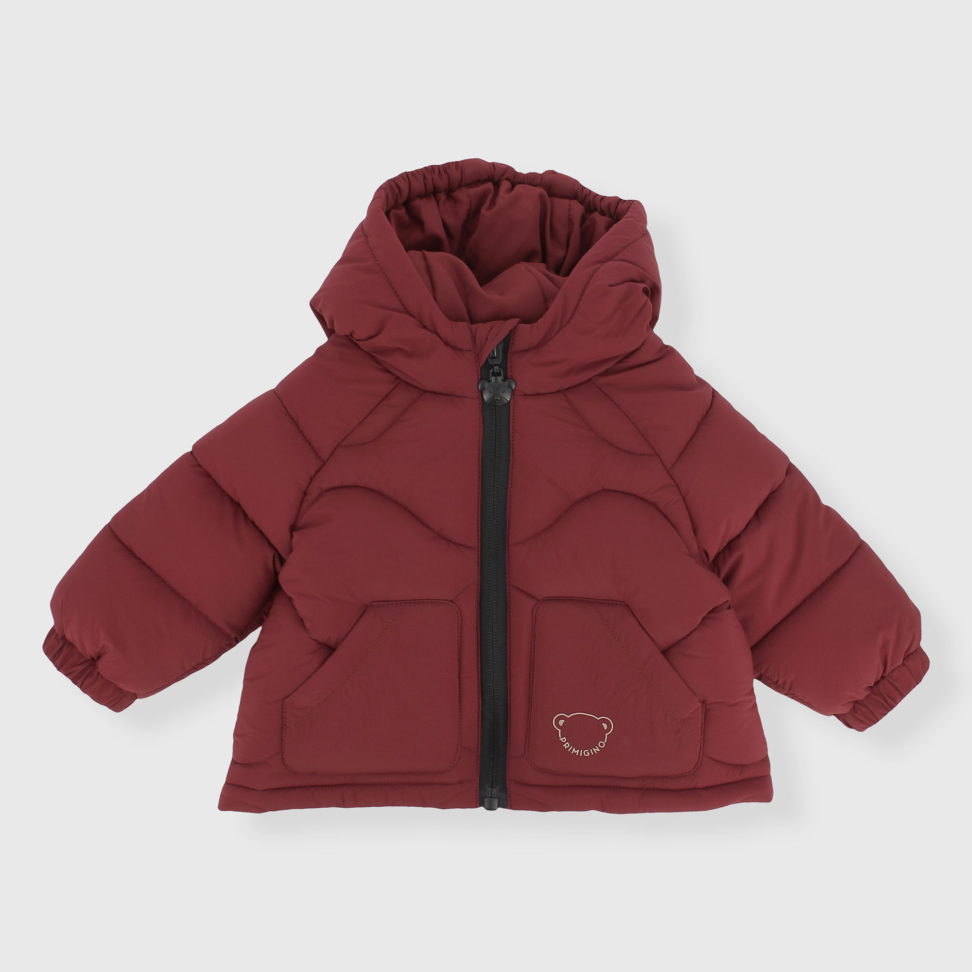 Giubbino 100gr con cappuccio da neonato, ROSSO