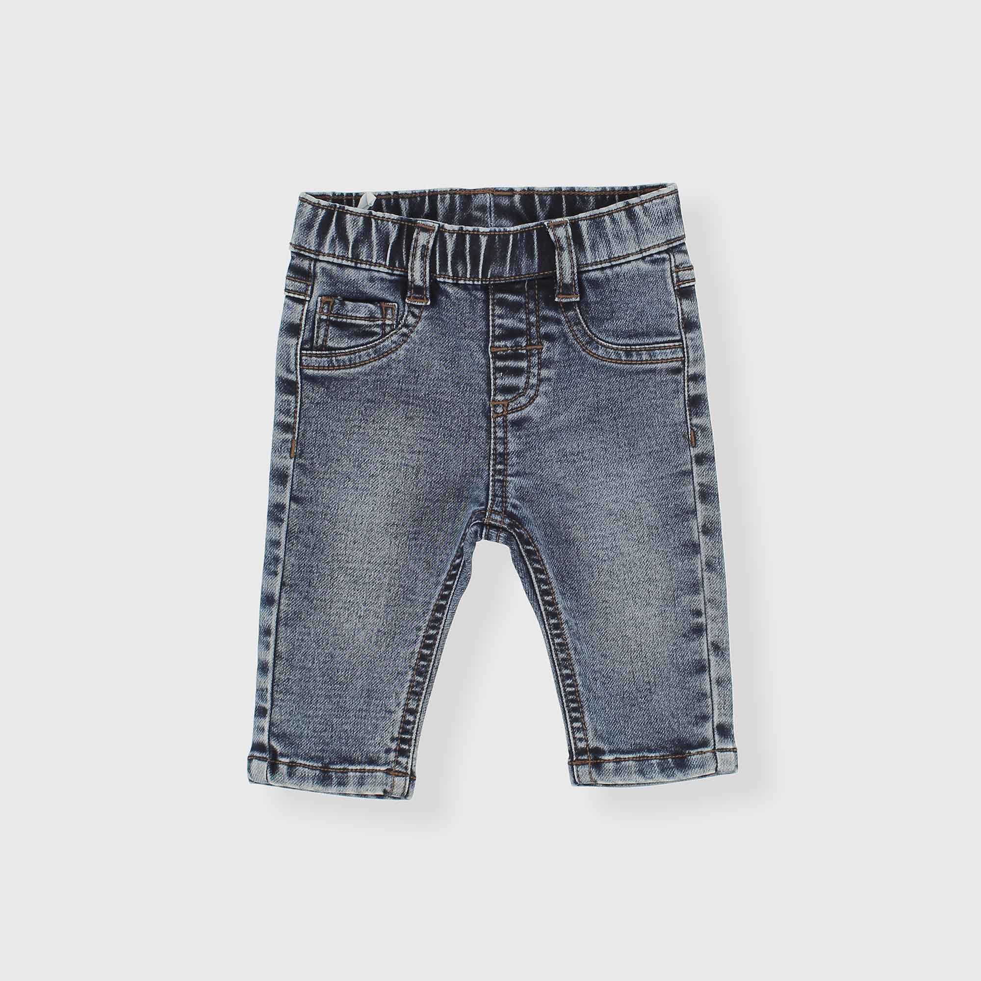 Pantalone in jeans da neonato, BLU