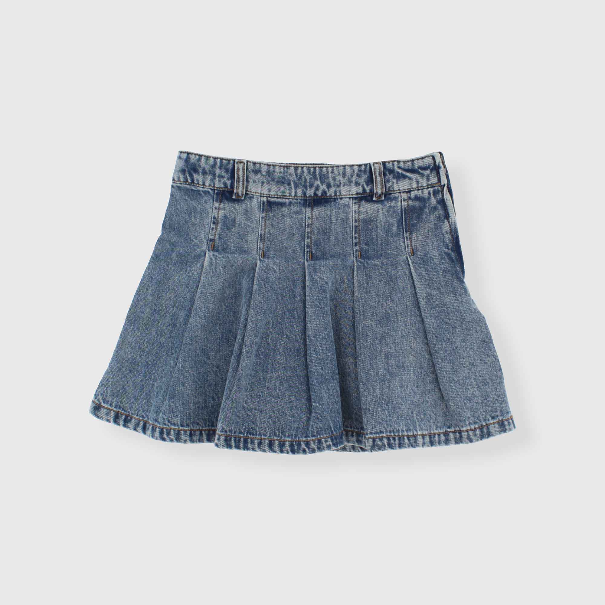 Gonna in jeans da bambina, BLU - Main Image