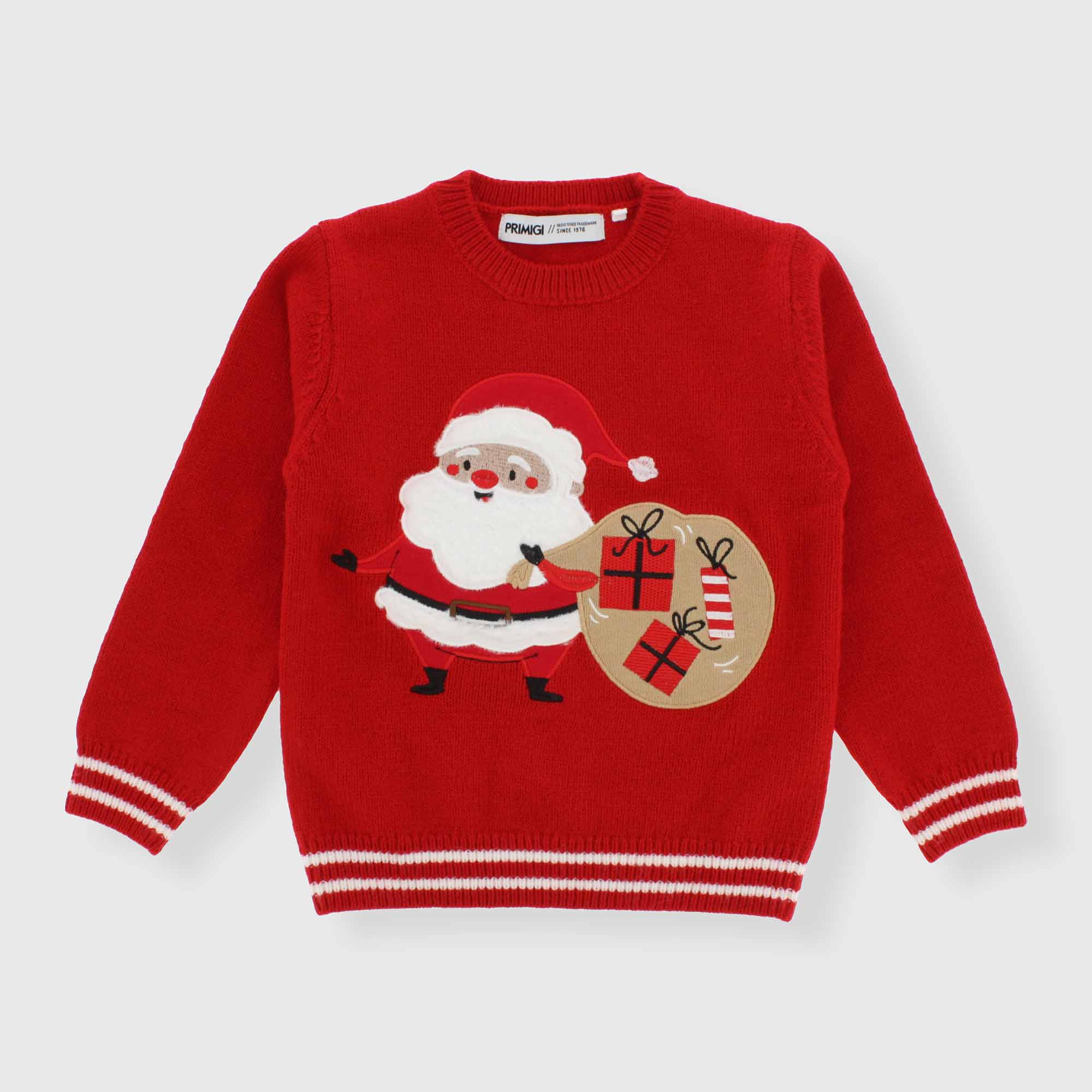 Pullover in maglia da bambino, ROSSO