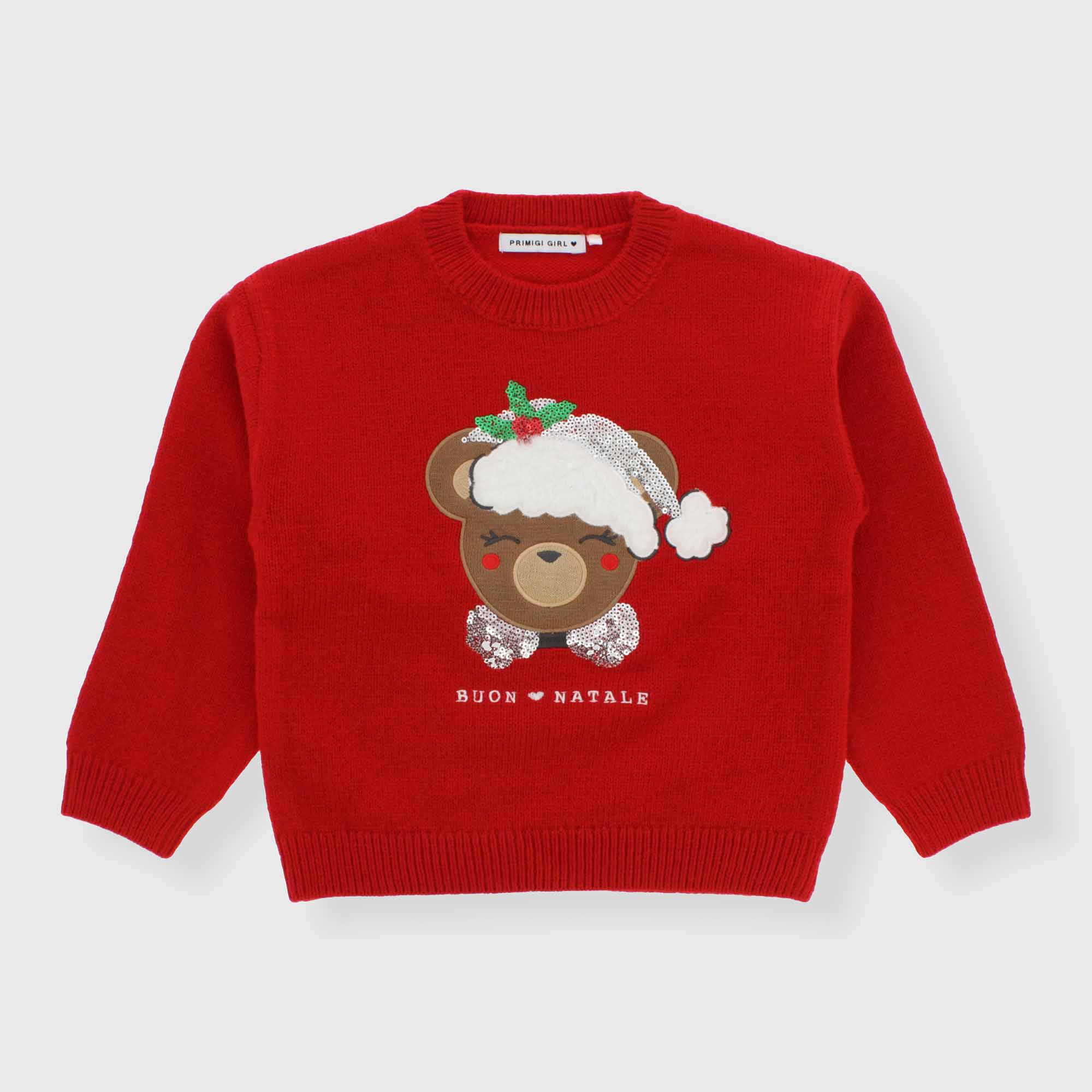 Pullover&#x20;in&#x20;maglia&#x20;da&#x20;bambina,&#x20;ROSSO