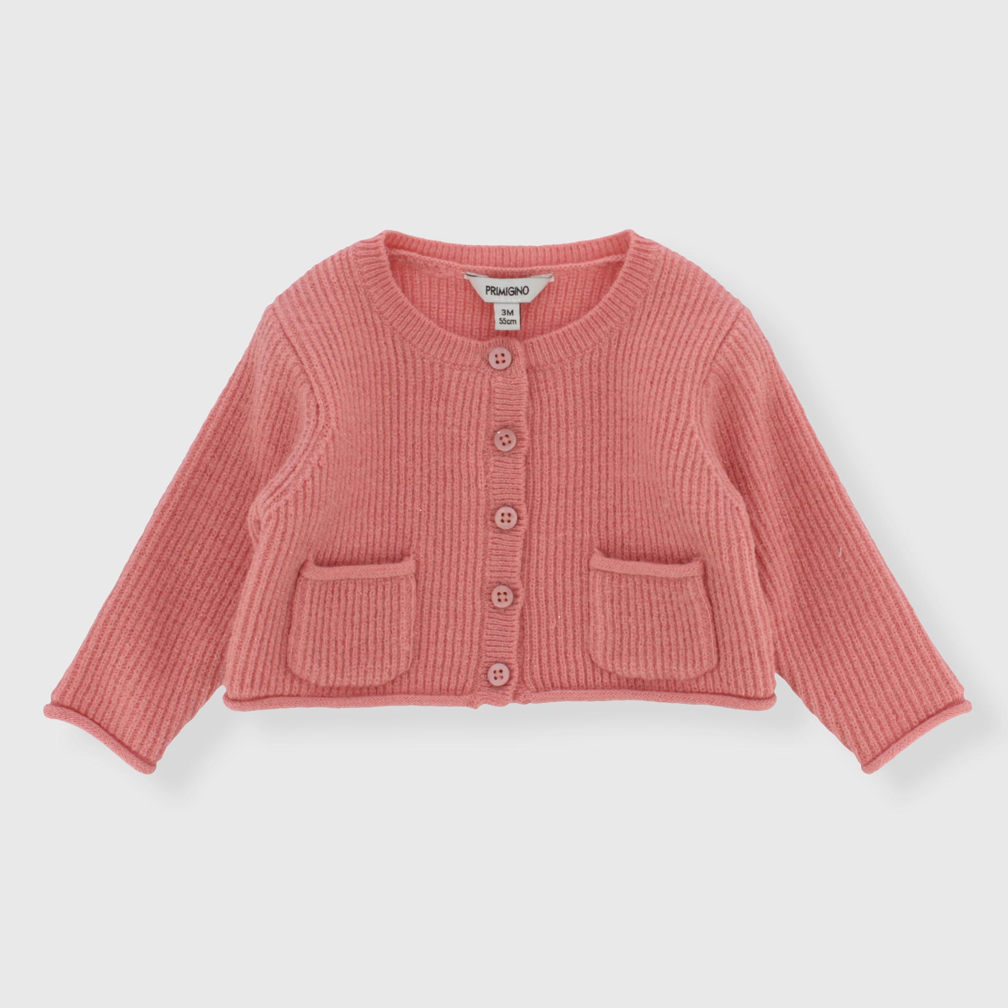 Cardigan in maglia da neonata, ROSA