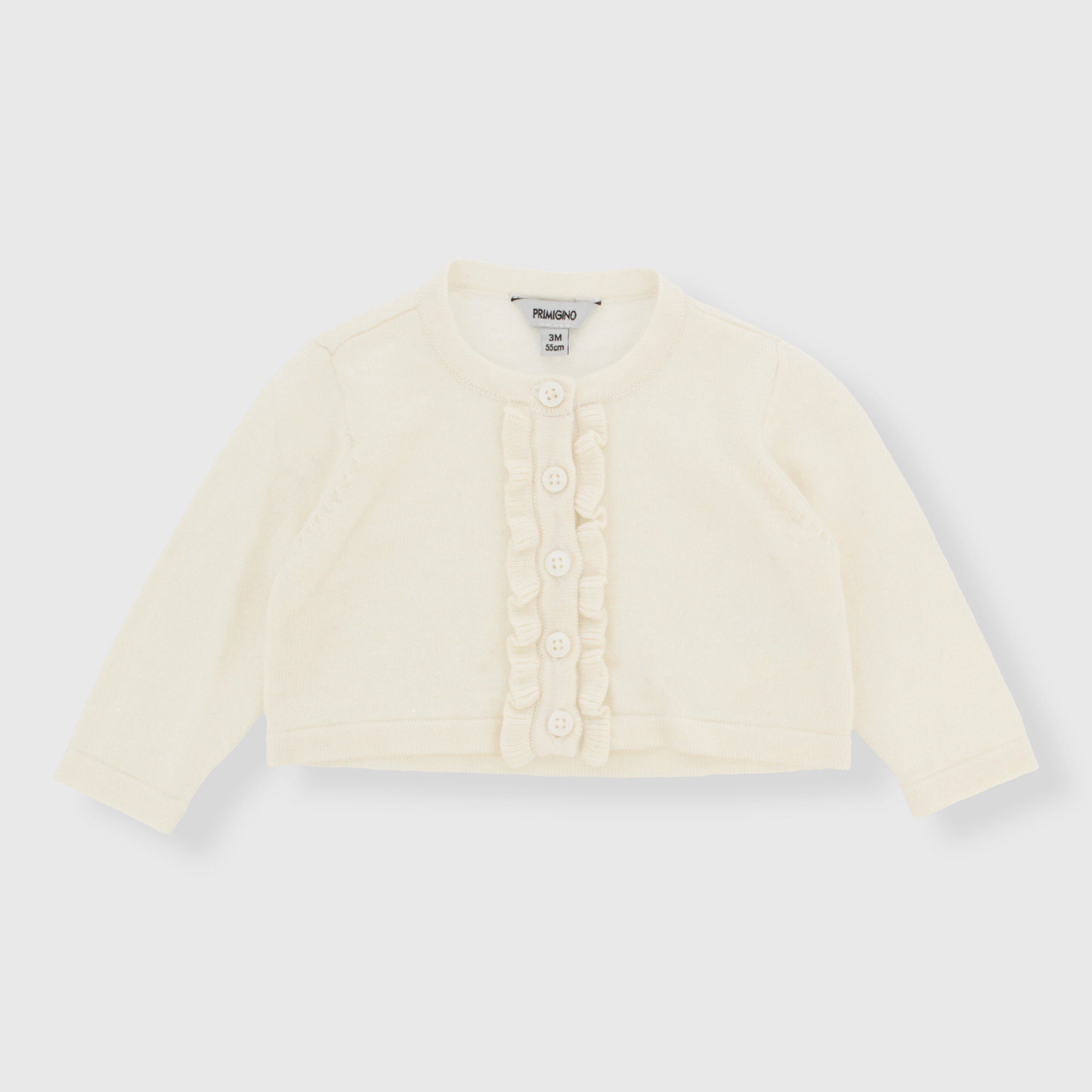 Cardigan in maglia da neonata, BIANCO