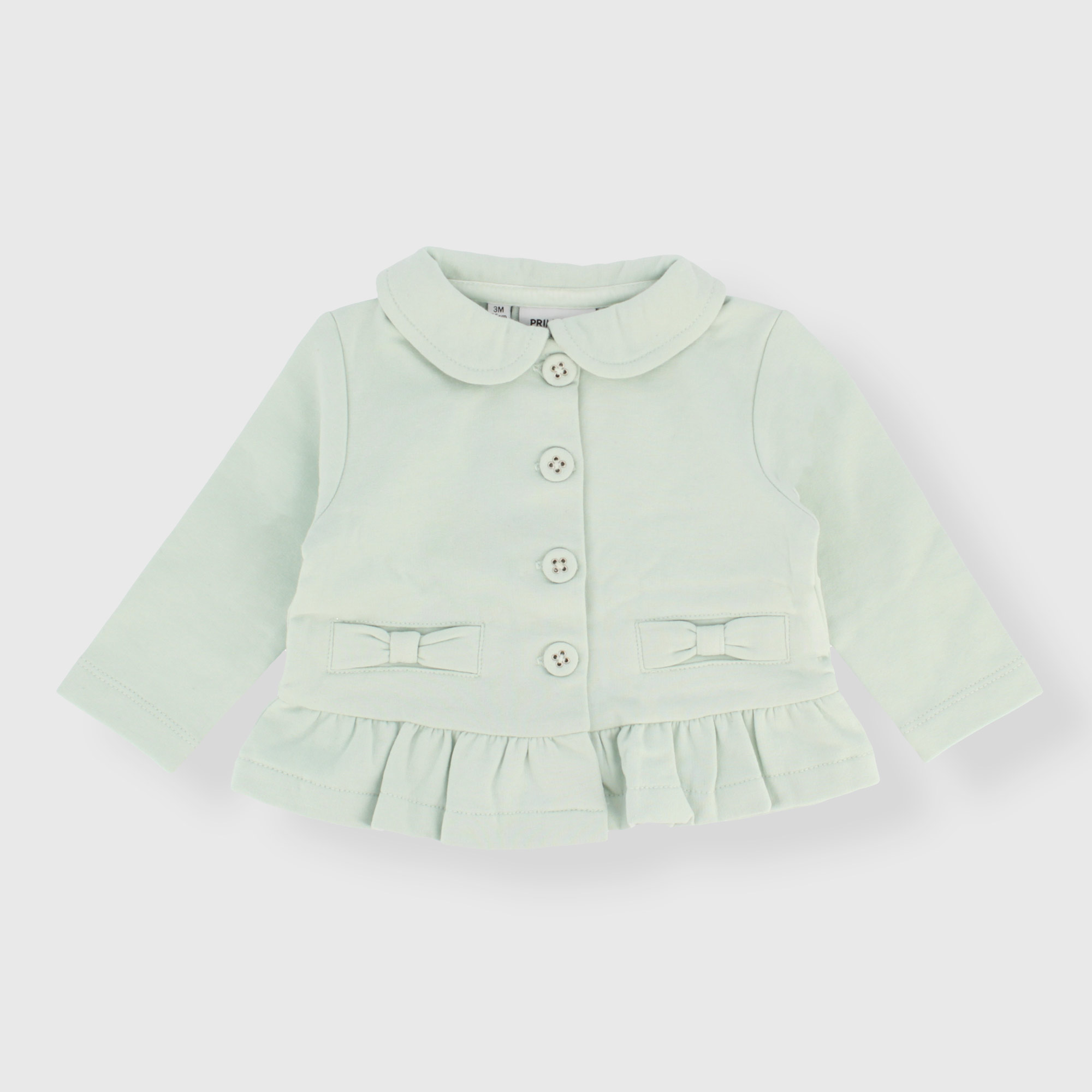 Giacchina in felpa da neonata, VERDE