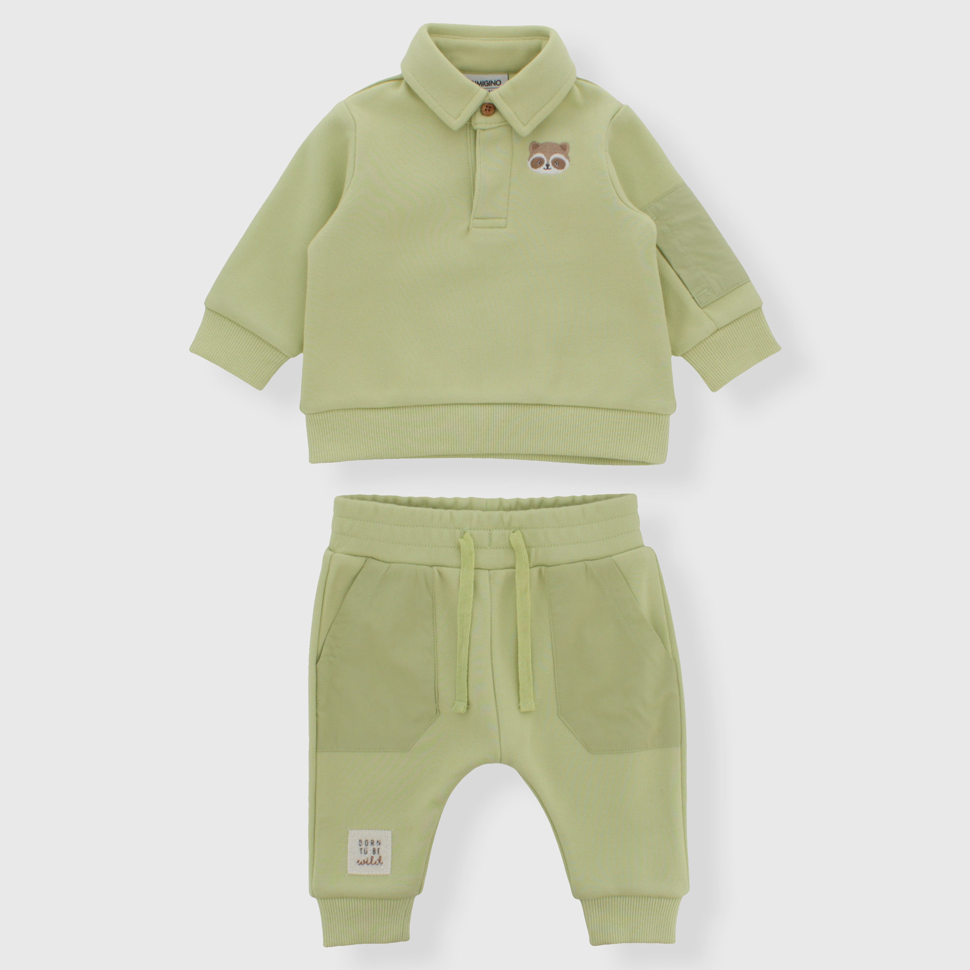 Completo due pezzi da neonato, VERDE