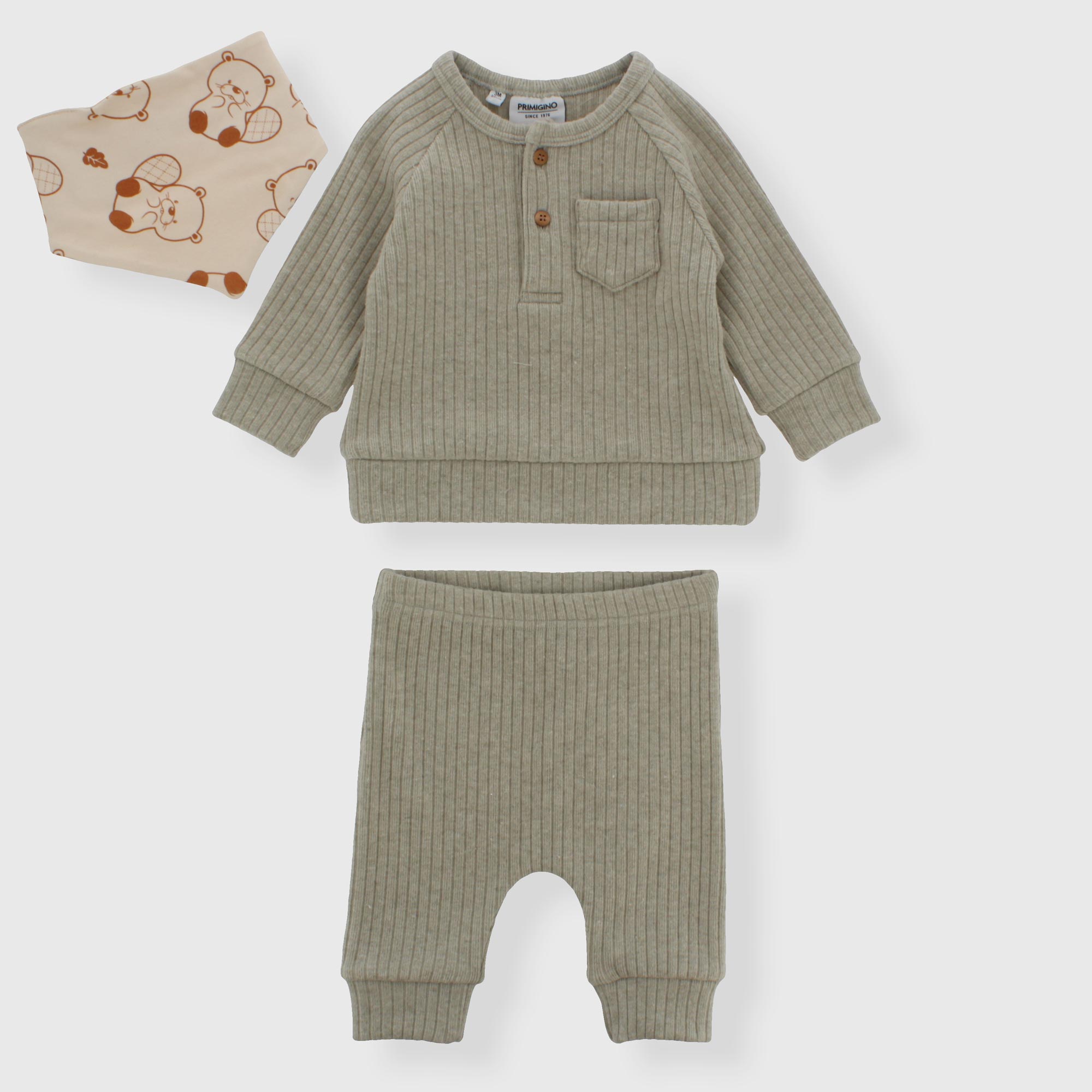 Completo tre pezzi da neonato, VERDE