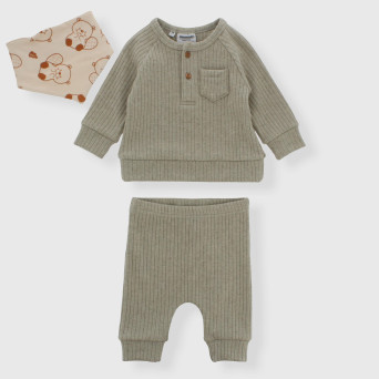 Dreiteiliger Anzug für Neugeborene, grün Dreiteiliger Anzug für Neugeborene, grün