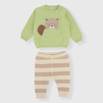 Zweiteiliger Anzug für Neugeborene, grün Zweiteiliger Anzug für Neugeborene, grün