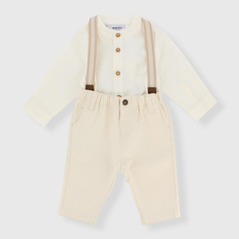 Zweiteiliger Anzug für Neugeborene, weiß Zweiteiliger Anzug für Neugeborene, weiß