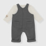 Two-piece baby girl outfit, grey Two-piece baby girl outfit, grey