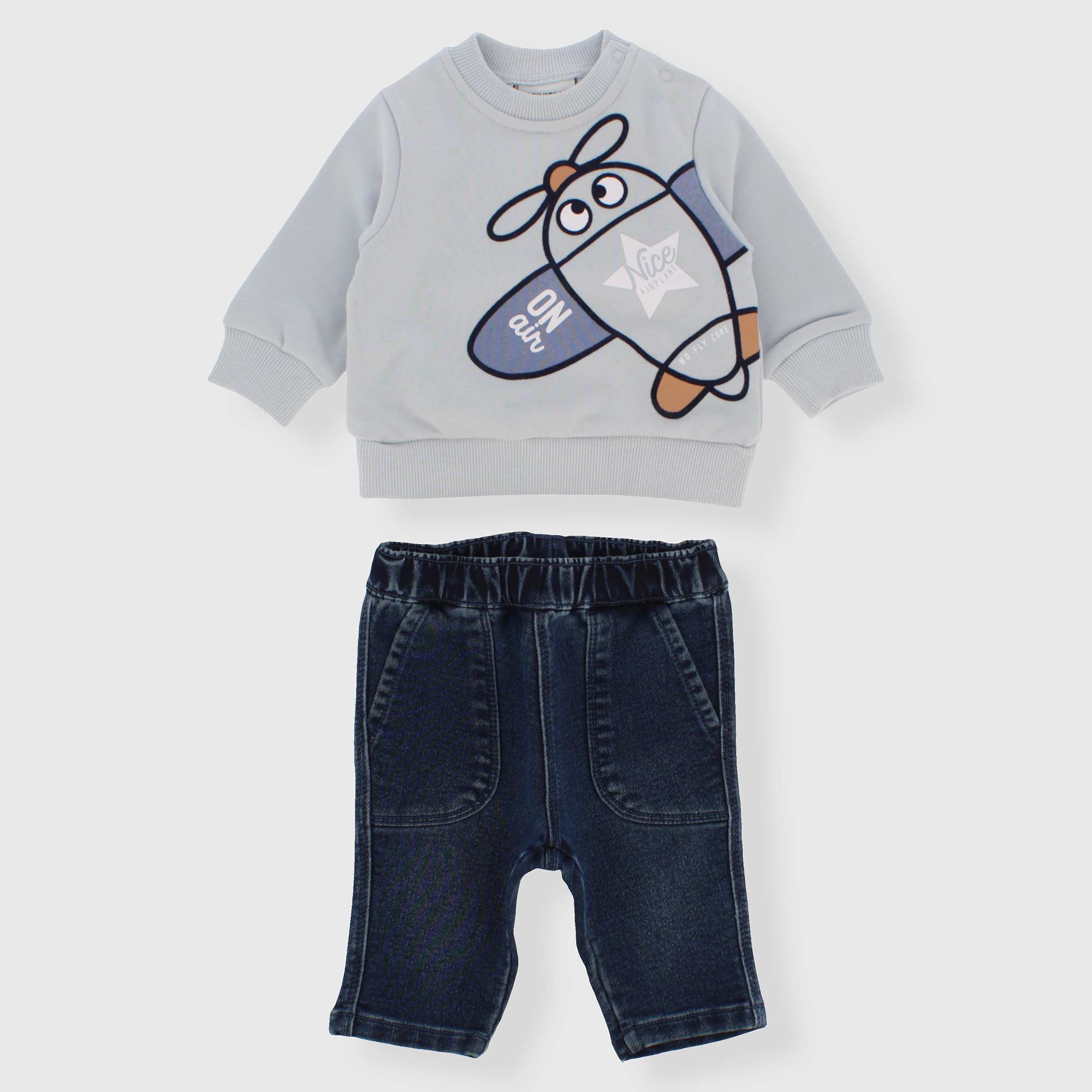 Completo due pezzi da neonato, BLU