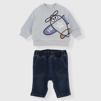 Zweiteiliger Anzug für Babys, blau Zweiteiliger Anzug für Babys, blau