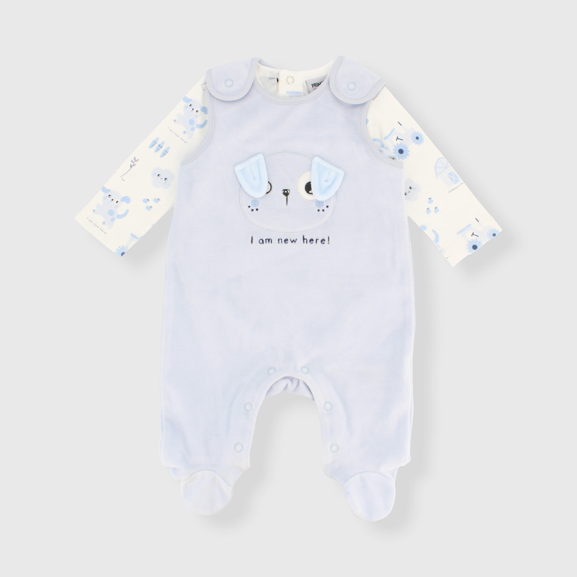 Completo due pezzi da neonata, BLU