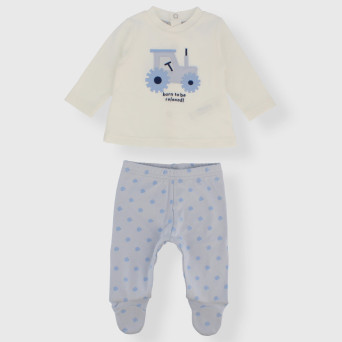 Completo due pezzi da neonato, BIANCO Completo due pezzi da neonato, BIANCO