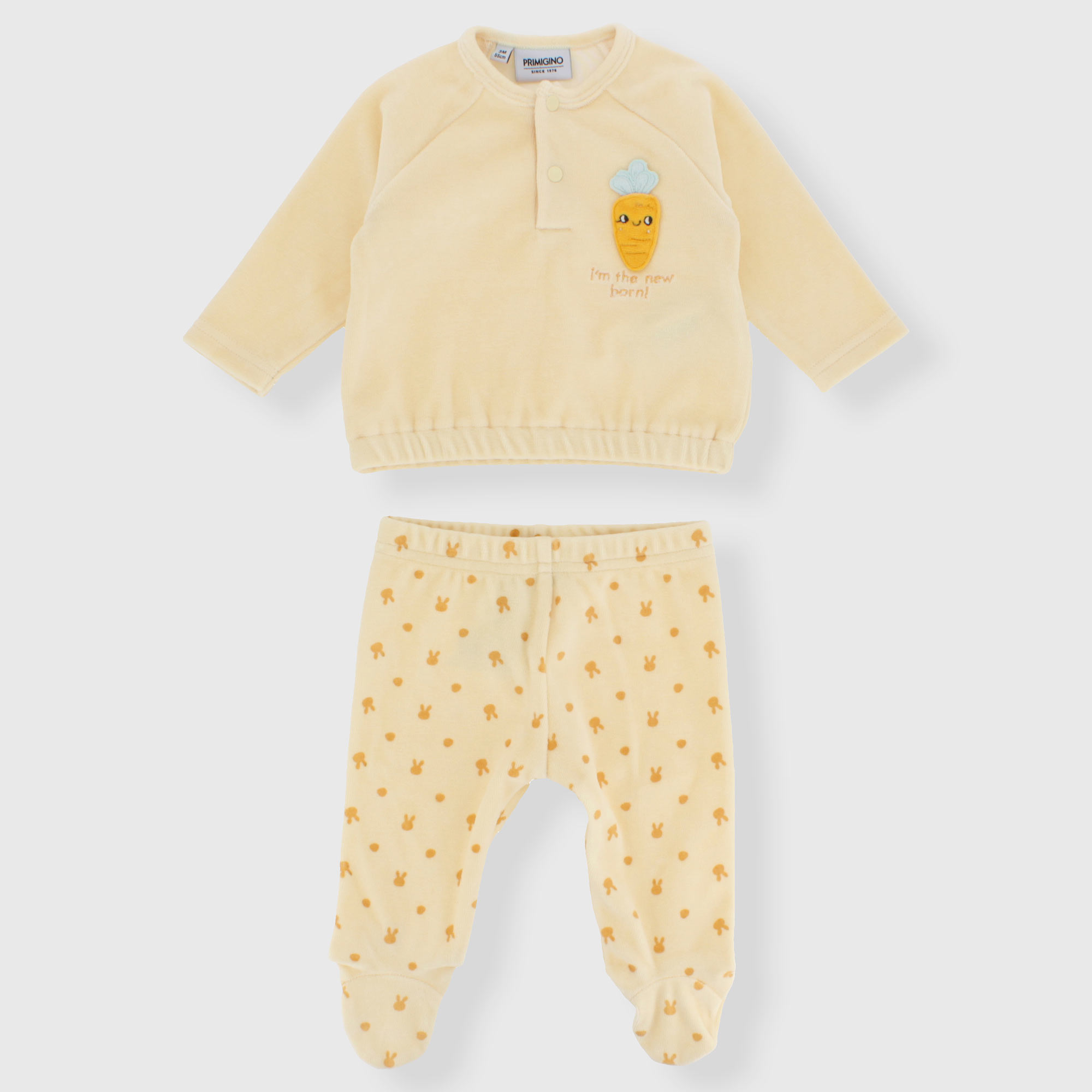 Completo due pezzi da neonato, ARANCIO