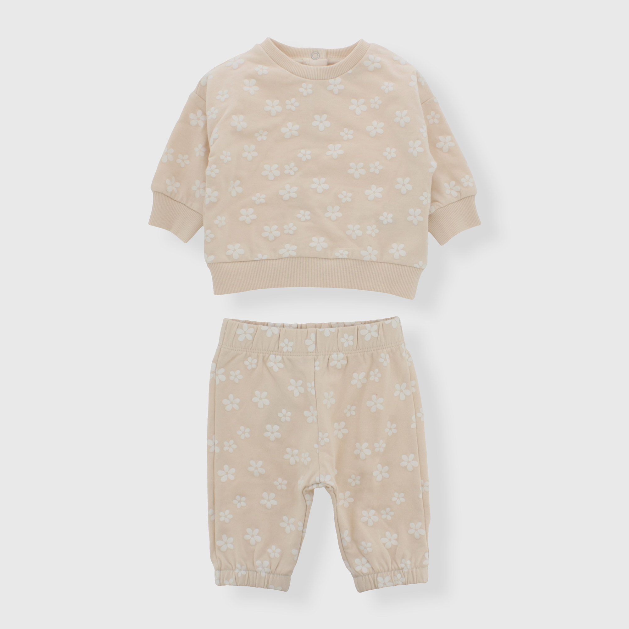 Completo due pezzi da neonata, BEIGE