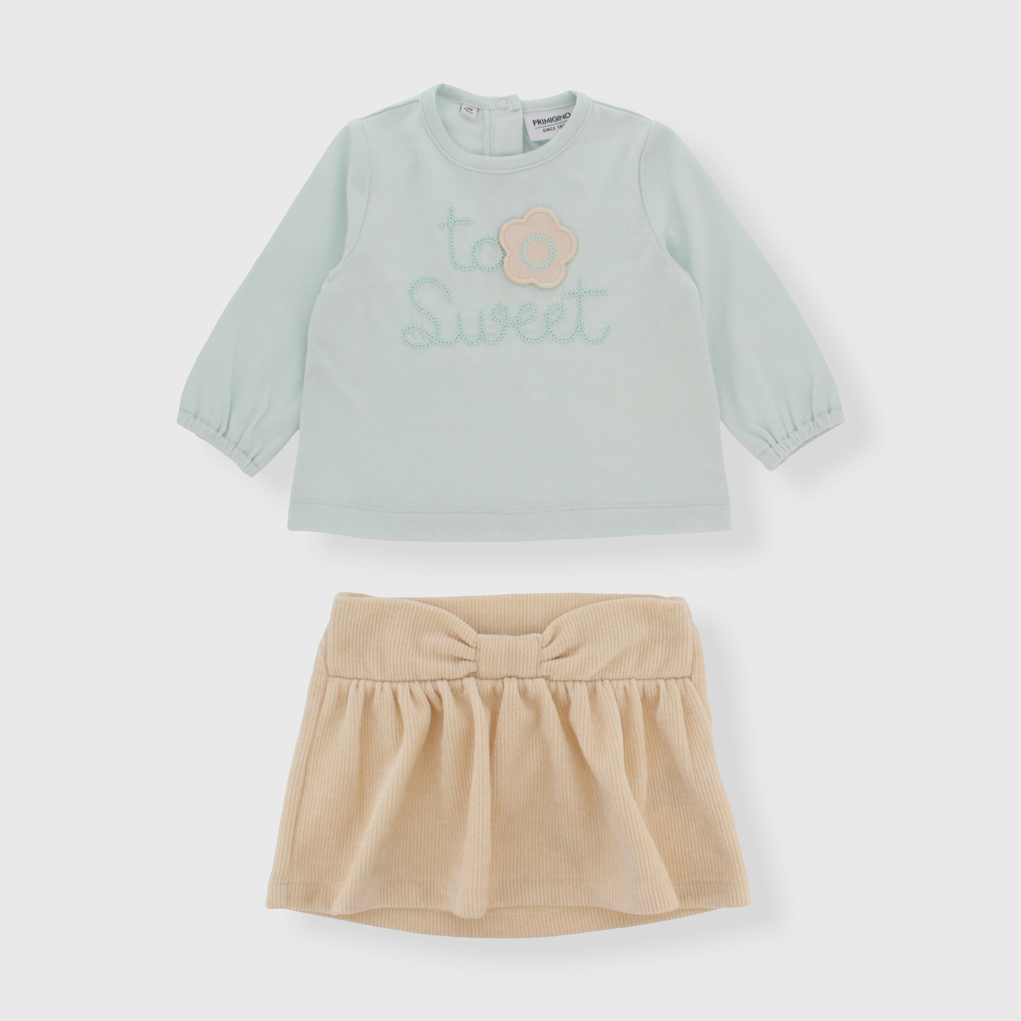 Completo due pezzi da neonata, BLU