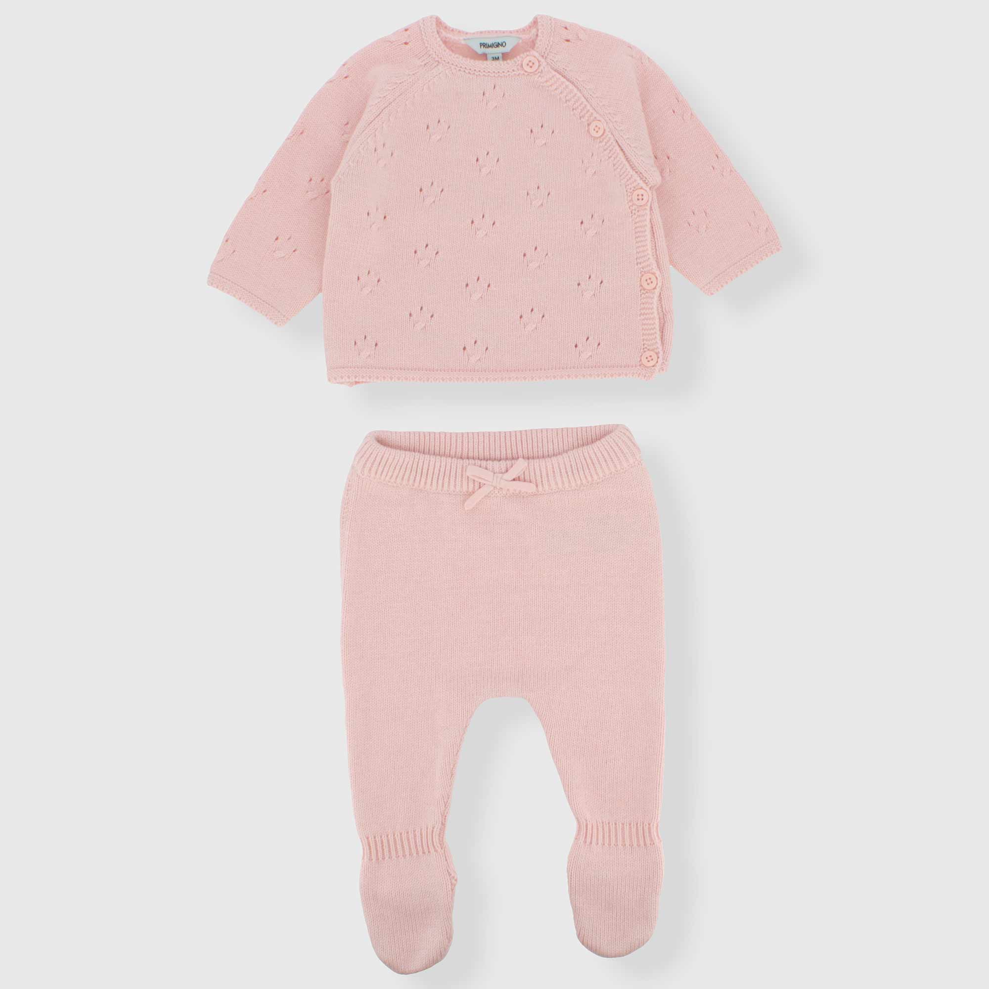 Completo due pezzi da neonata, ROSA