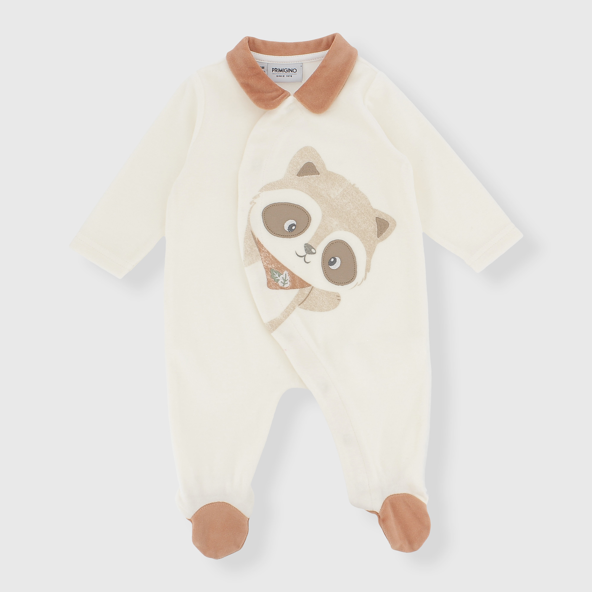 Tutina in ciniglia da neonato, BIANCO