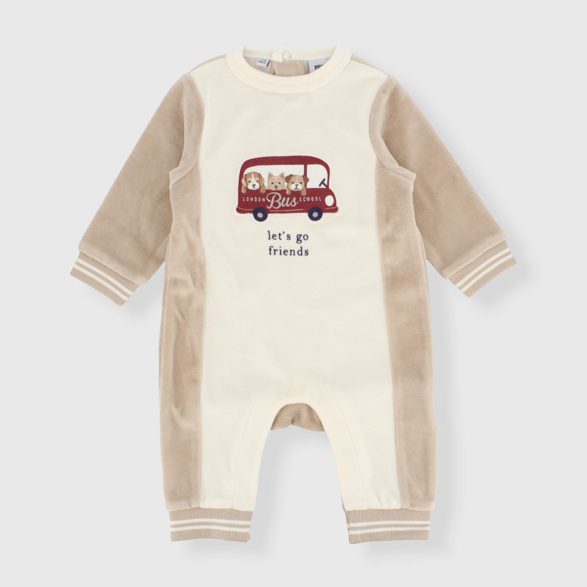 Tutina in ciniglia da neonato, BIANCO