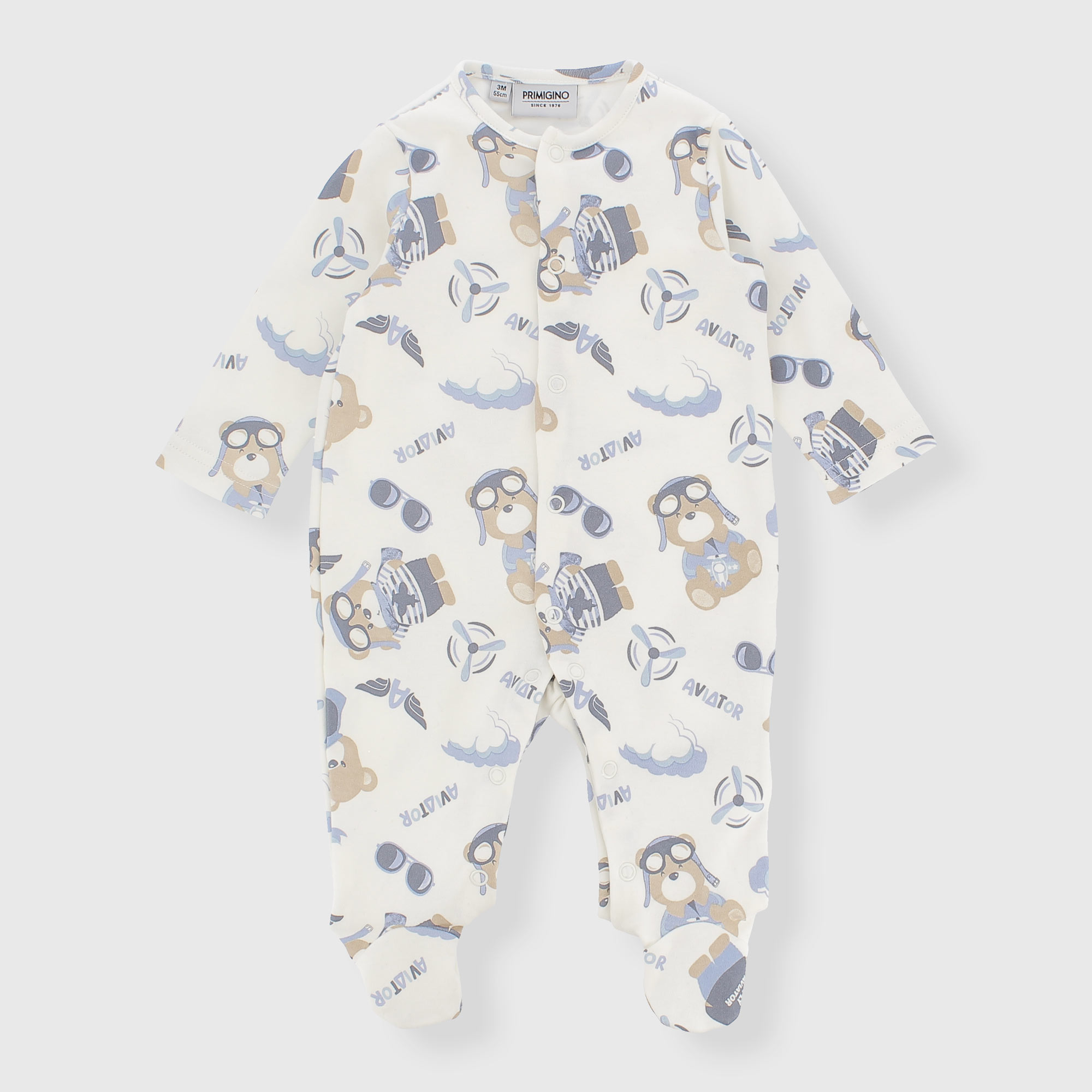 Tutina in interlock da neonato, BIANCO