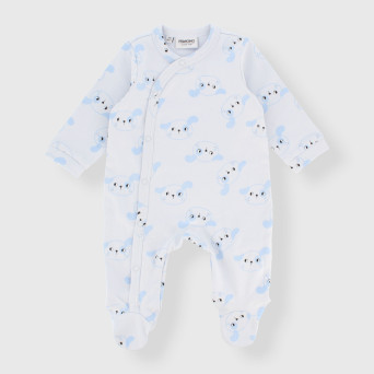 Tutina in interlock da neonato, CELESTE Tutina in interlock da neonato, CELESTE