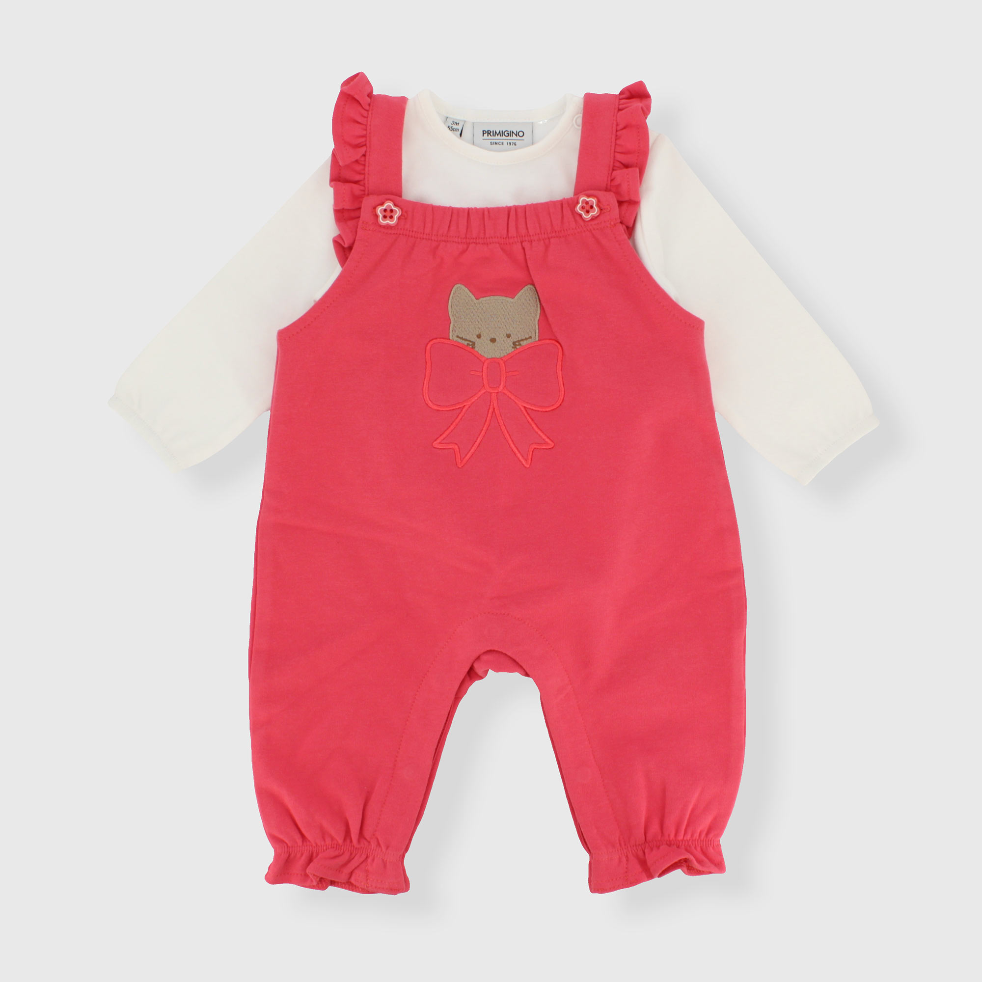 Completo due pezzi da neonata, ROSA