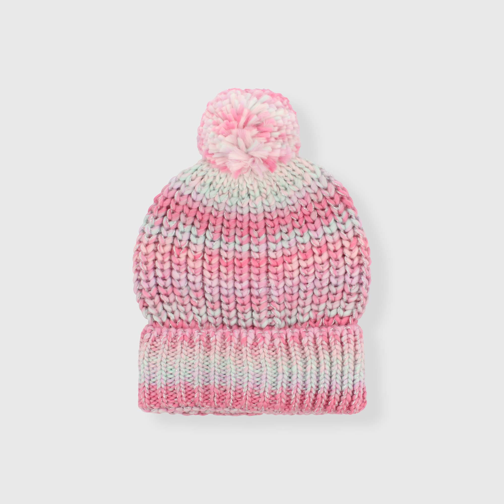 Berretto in maglia da bambina, MULTICOLOR