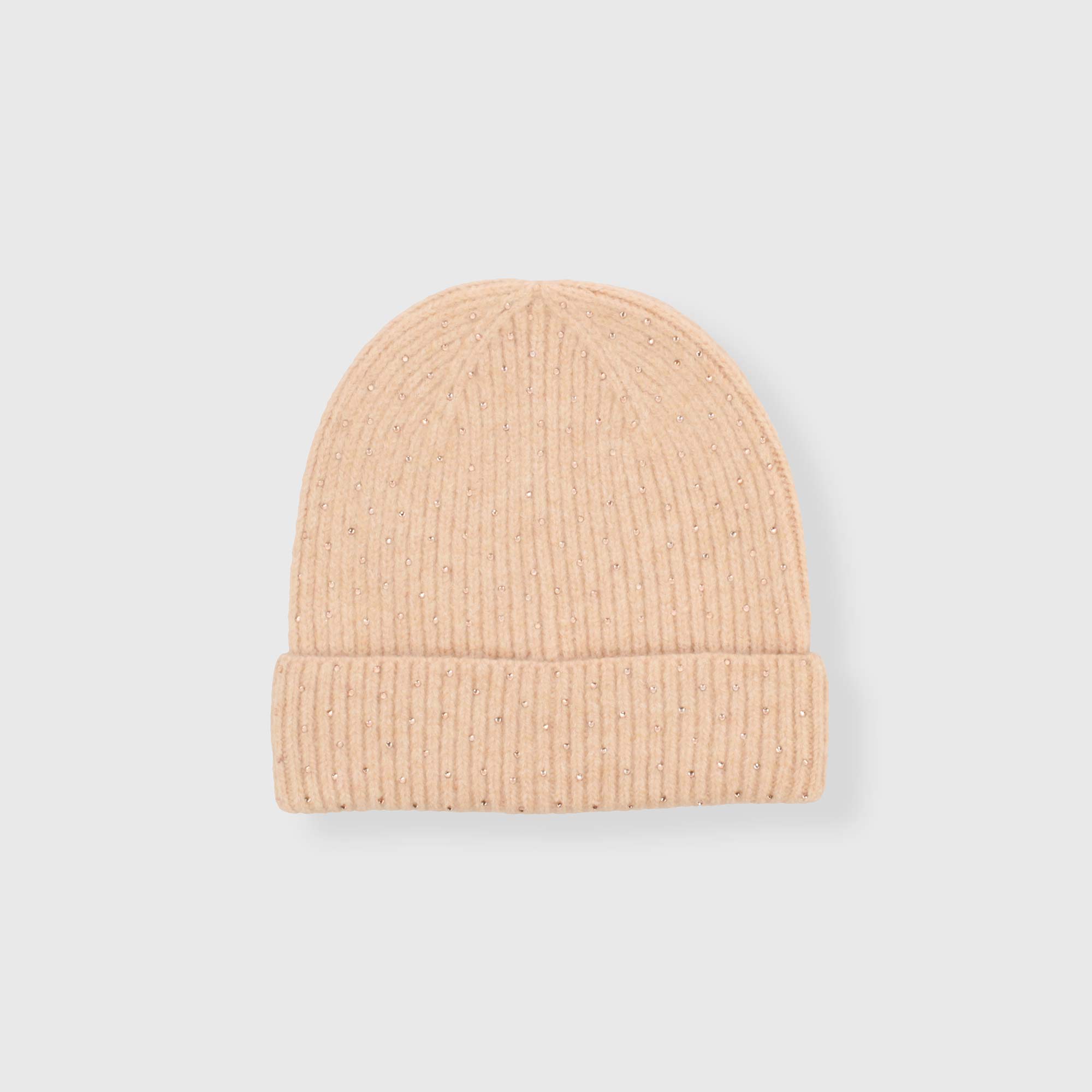 Berretto in maglia da bambina, BEIGE