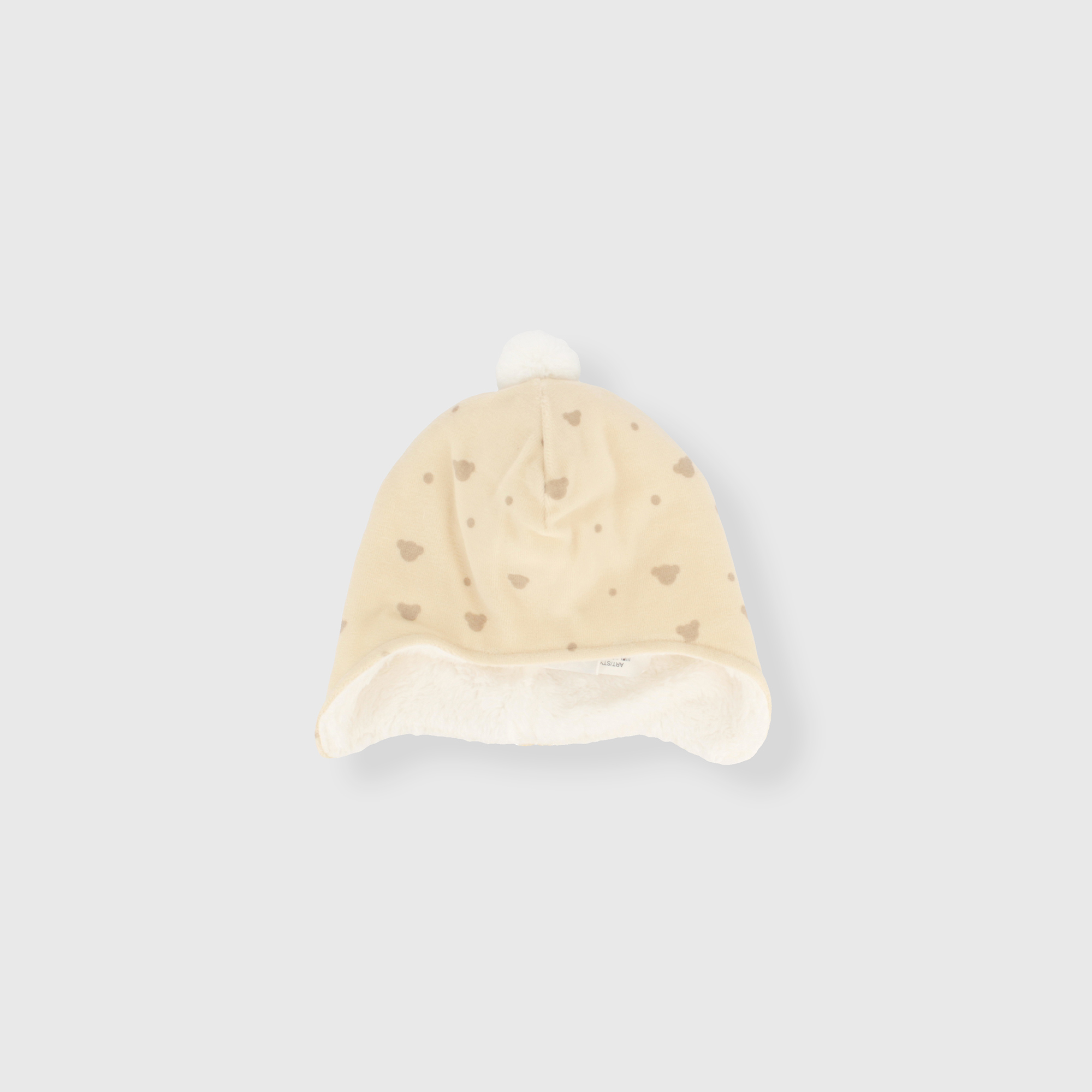 Berretto&#x20;in&#x20;ciniglia&#x20;da&#x20;neonato,&#x20;BEIGE