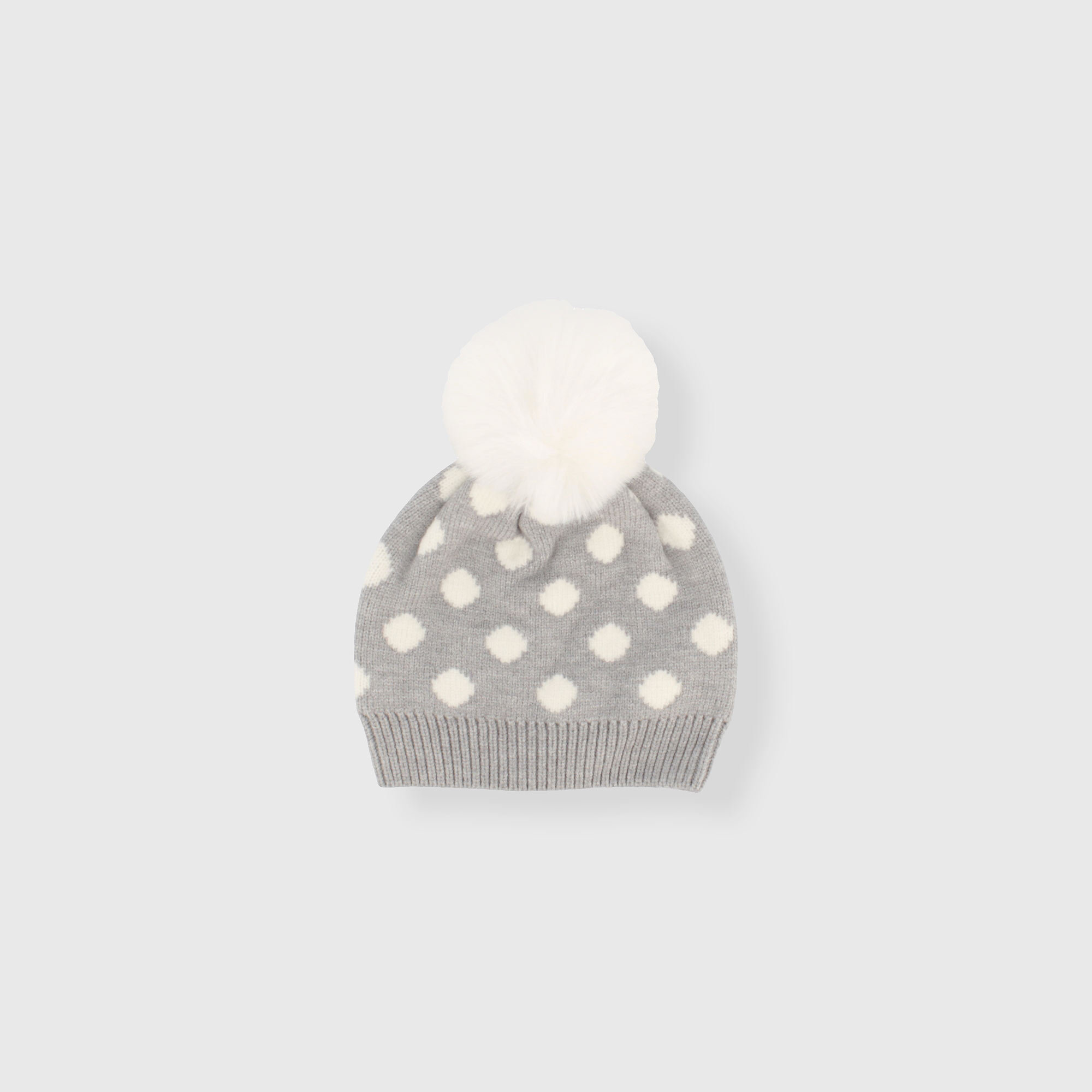 Strickmütze für Babymädchen, grau