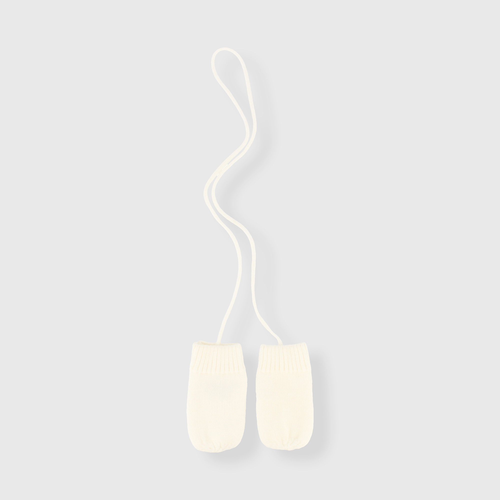 Muffole in maglia da neonato, BIANCO