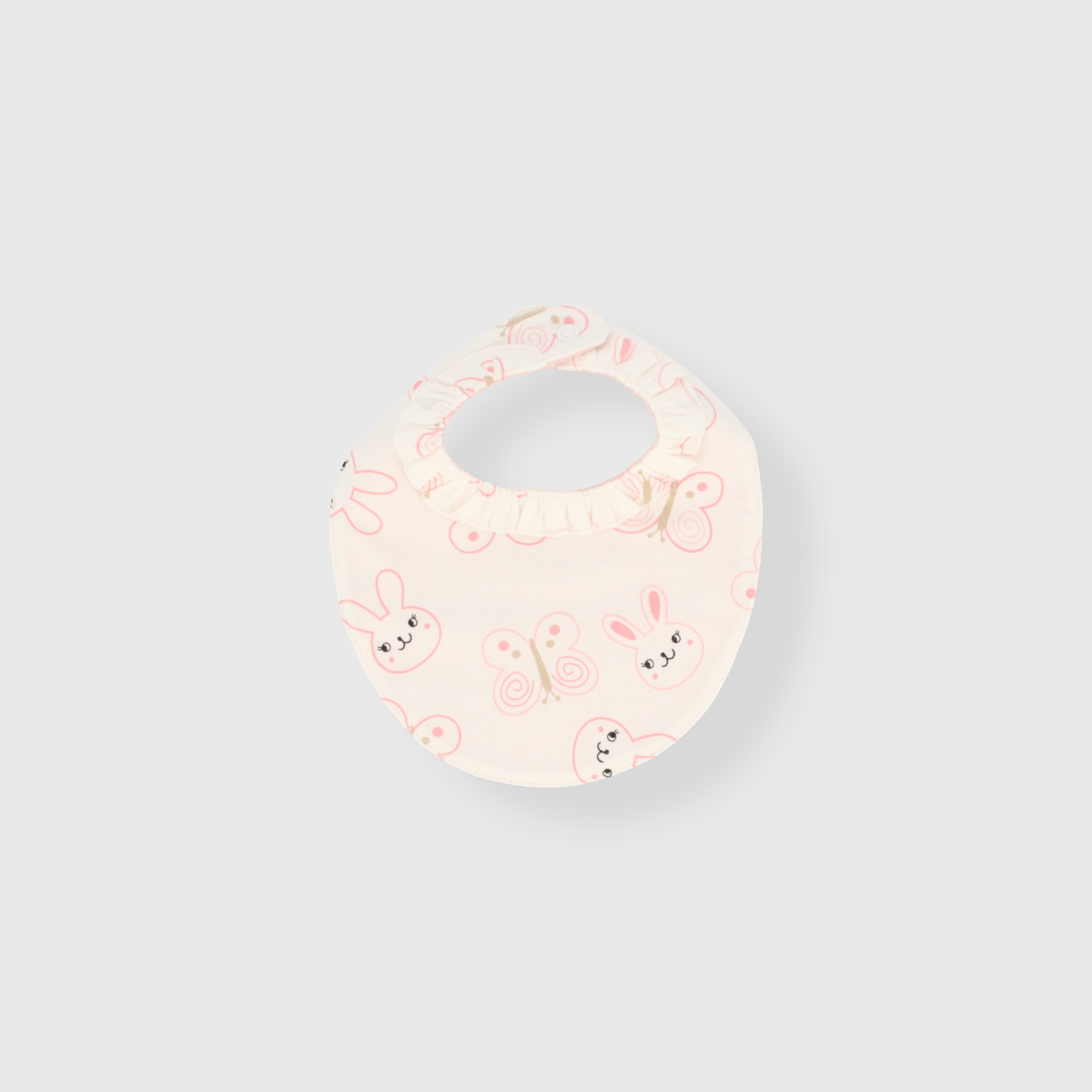 Bavaglino in cotone da neonata, BIANCO